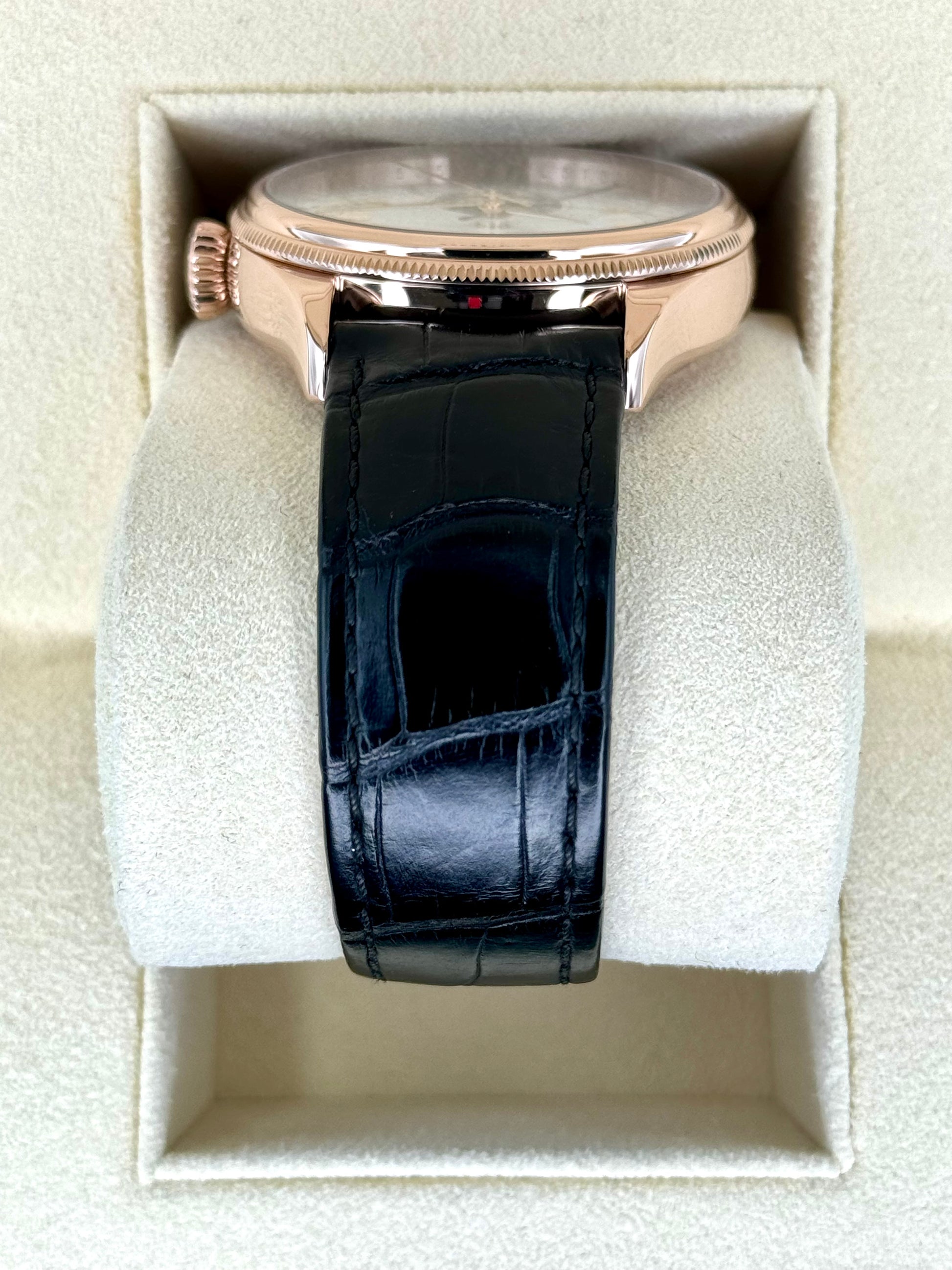 2018 Rolex Cellini Moonphase 39mm 50535 Rose Gold White Dial - MyWatchLLC