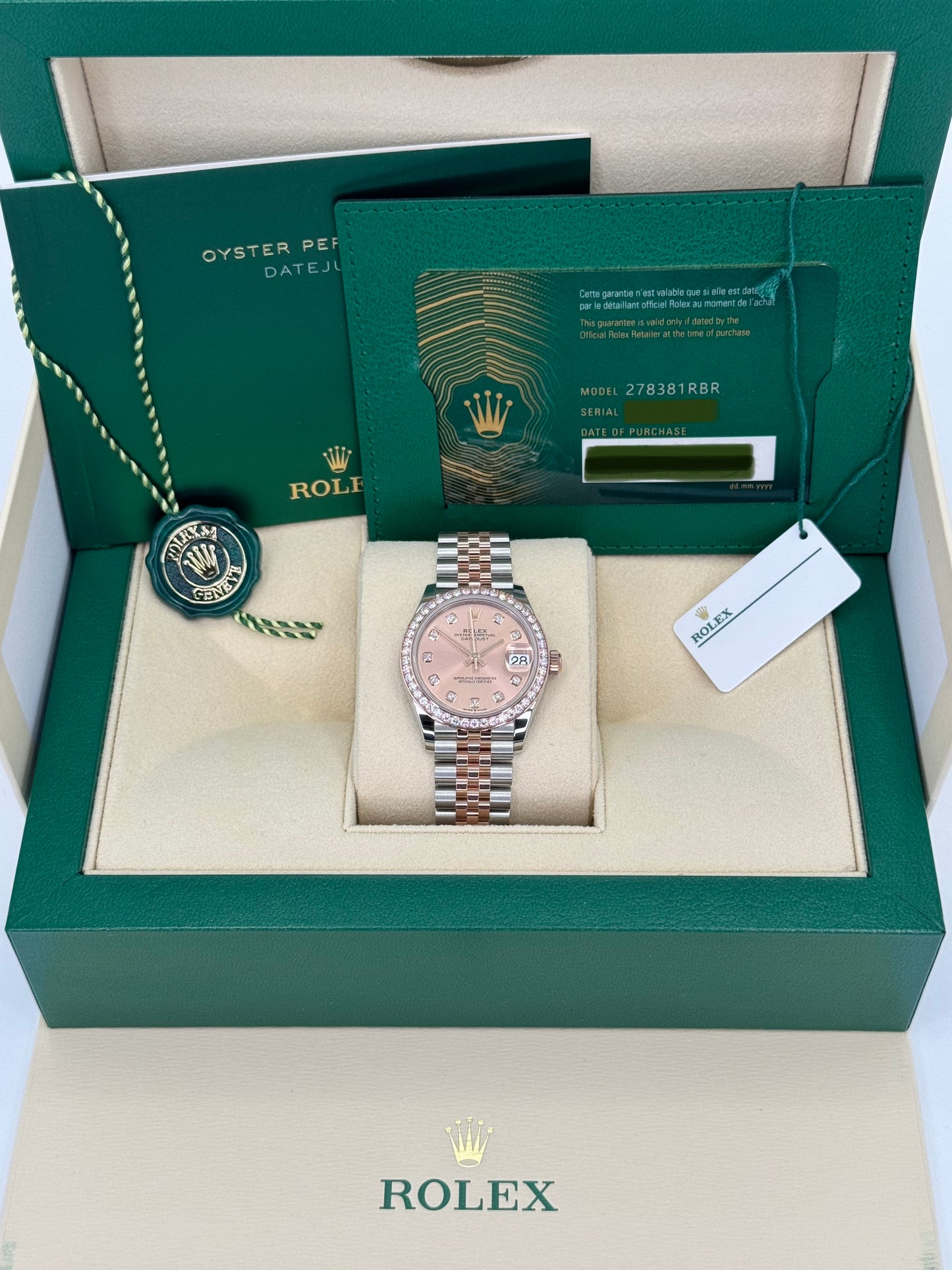 NEW 2023 Datejust 31mm 278381RBR Two-Tone Rose 10 Diamond Dial - MyWatchLLC