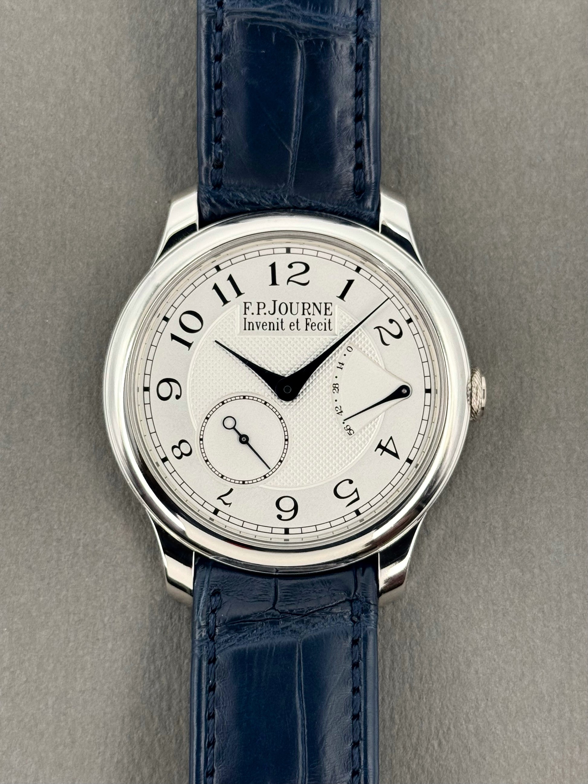 F.P.Journe Classique Chronomètre Souverain Platinum 40mm Silver Guilloche dial - MyWatchLLC