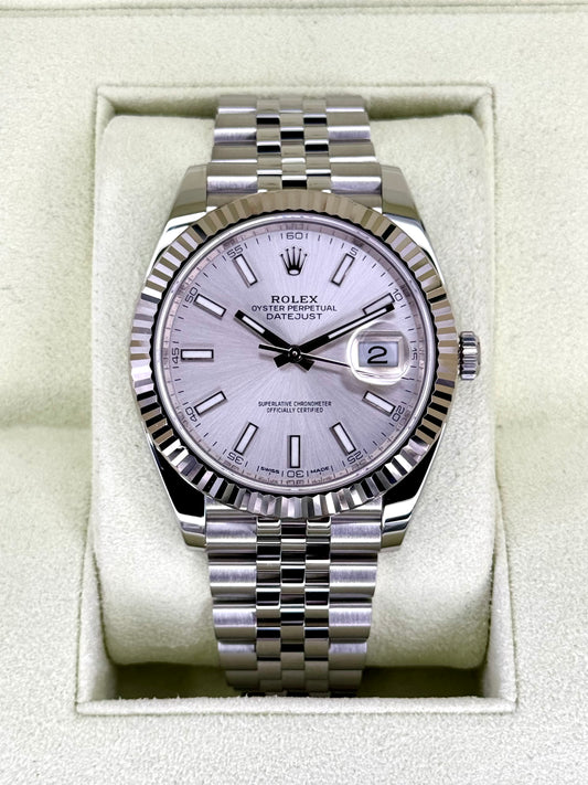 2017 Rolex Datejust 41mm 126334 Stainless Steel Jubilee Silver Dial - MyWatchLLC