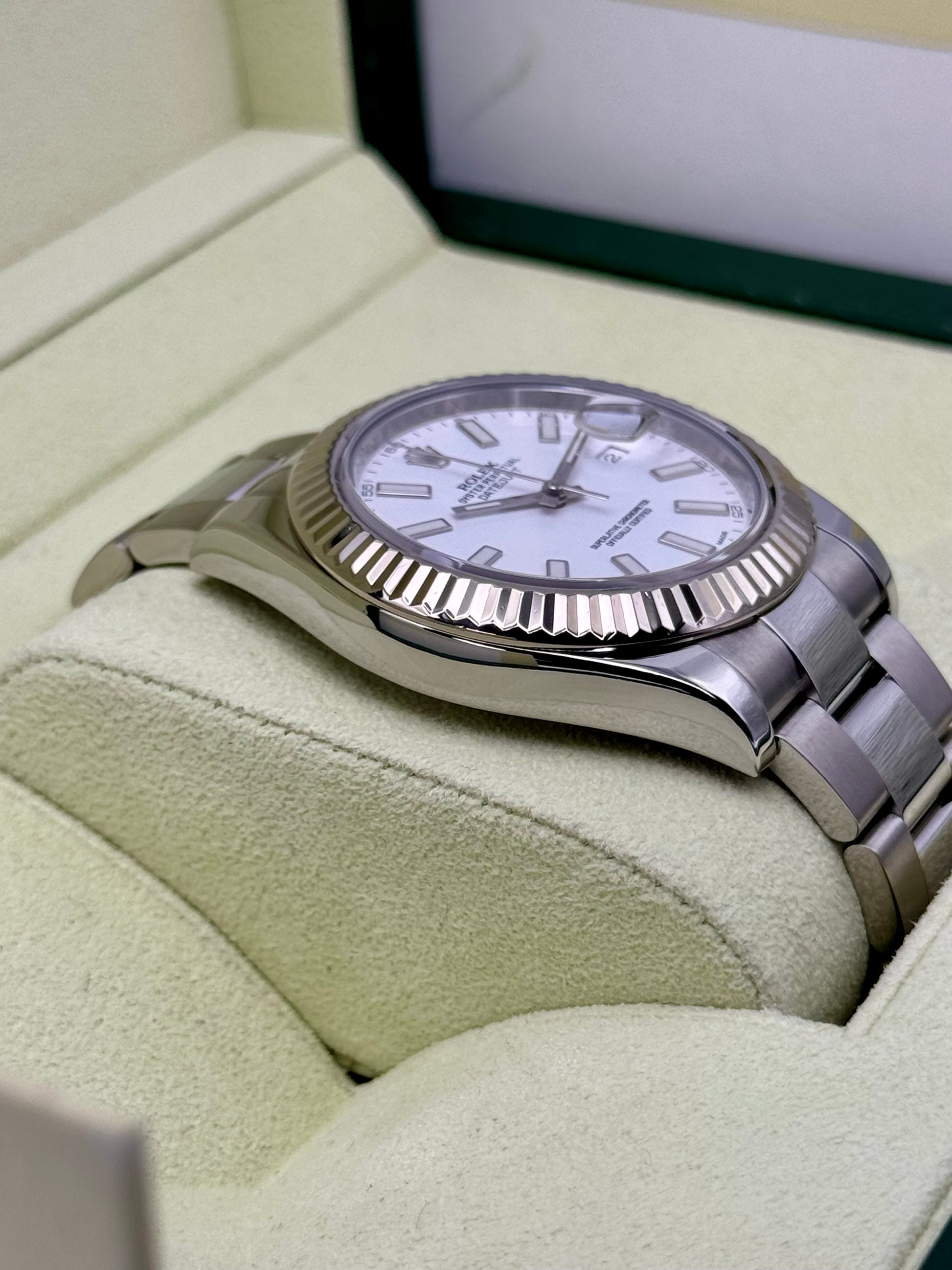 Rolex Datejust 41mm 116334 Stainless Steel Oyster White Dial - MyWatchLLC