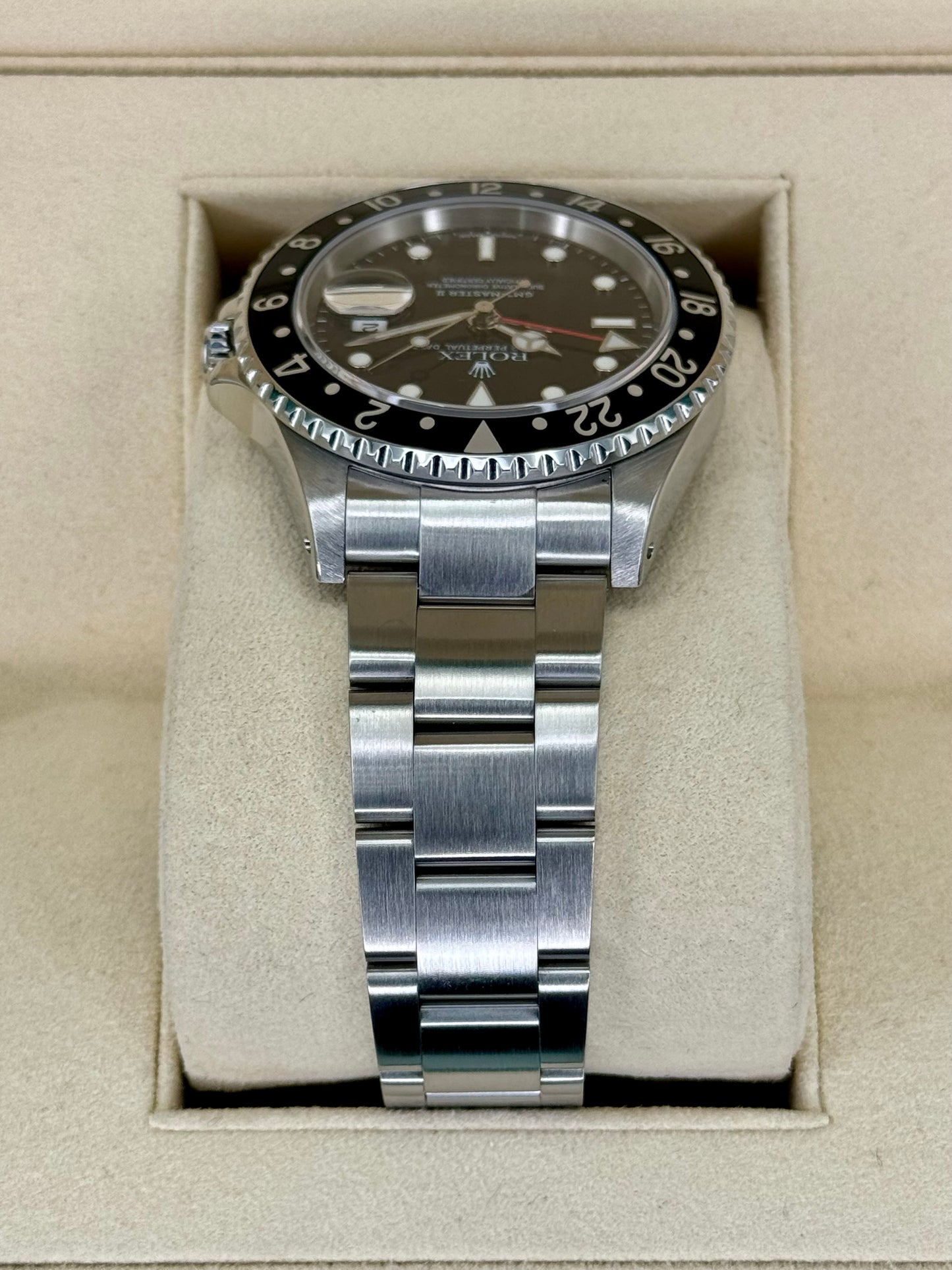 2003 Rolex GMT-Master II 40mm 16710LN Stainless Steel Black Dial - MyWatchLLC