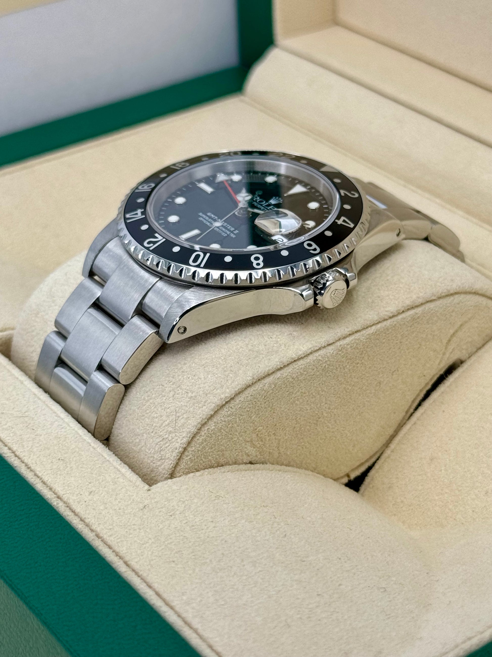 2003 Rolex GMT-Master II 40mm 16710LN Stainless Steel Black Dial - MyWatchLLC
