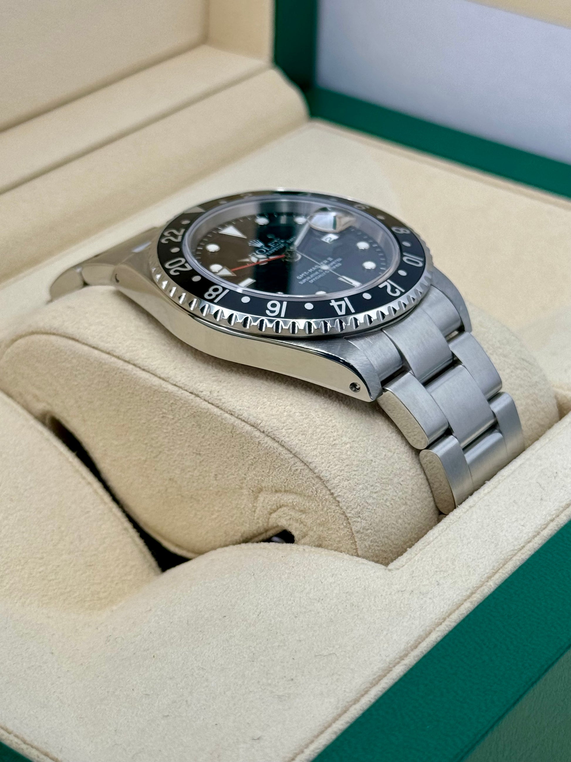 2003 Rolex GMT-Master II 40mm 16710LN Stainless Steel Black Dial - MyWatchLLC