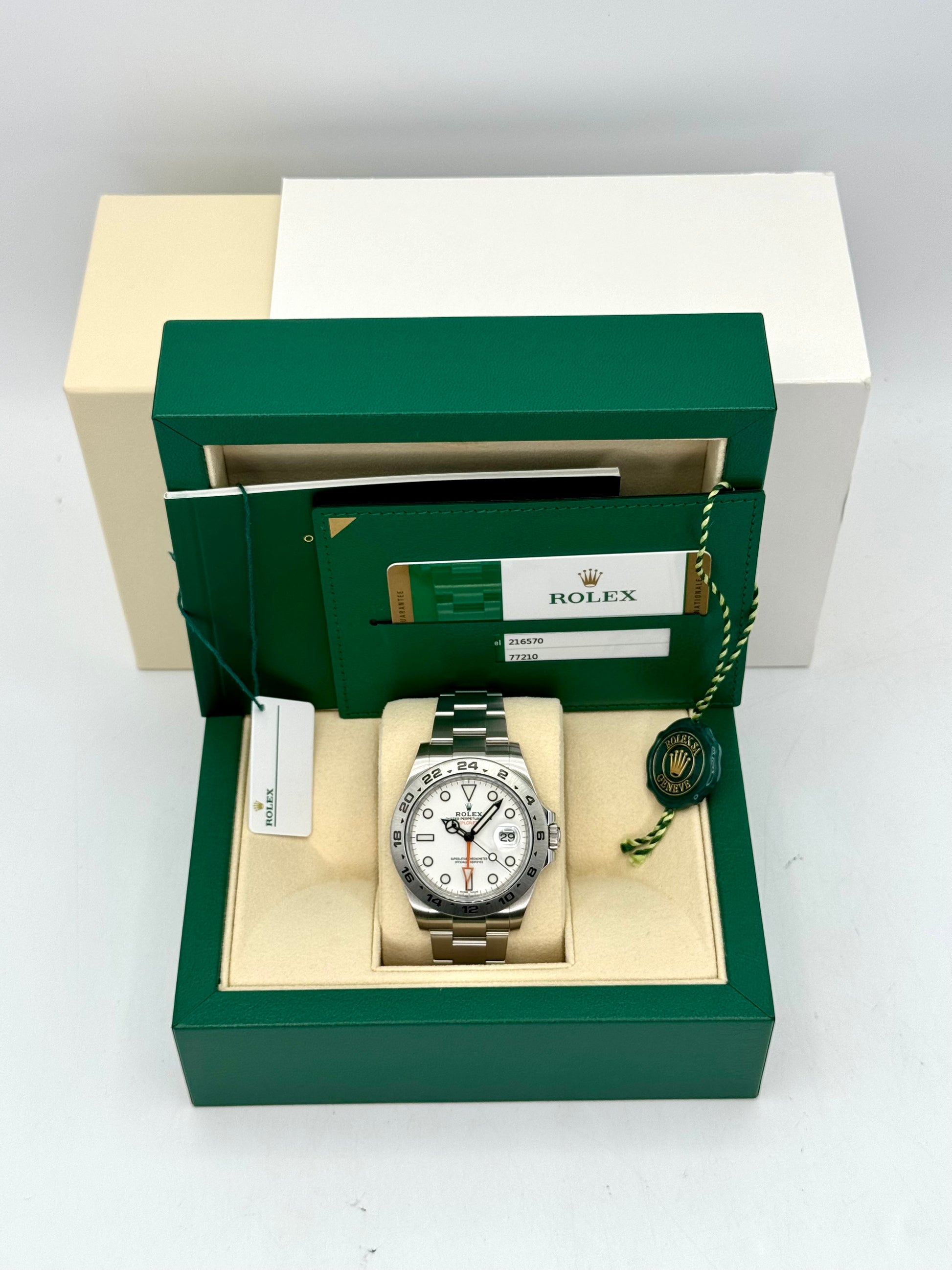2017 Rolex Explorer II 42mm 216570 Polar White Dial - MyWatchLLC