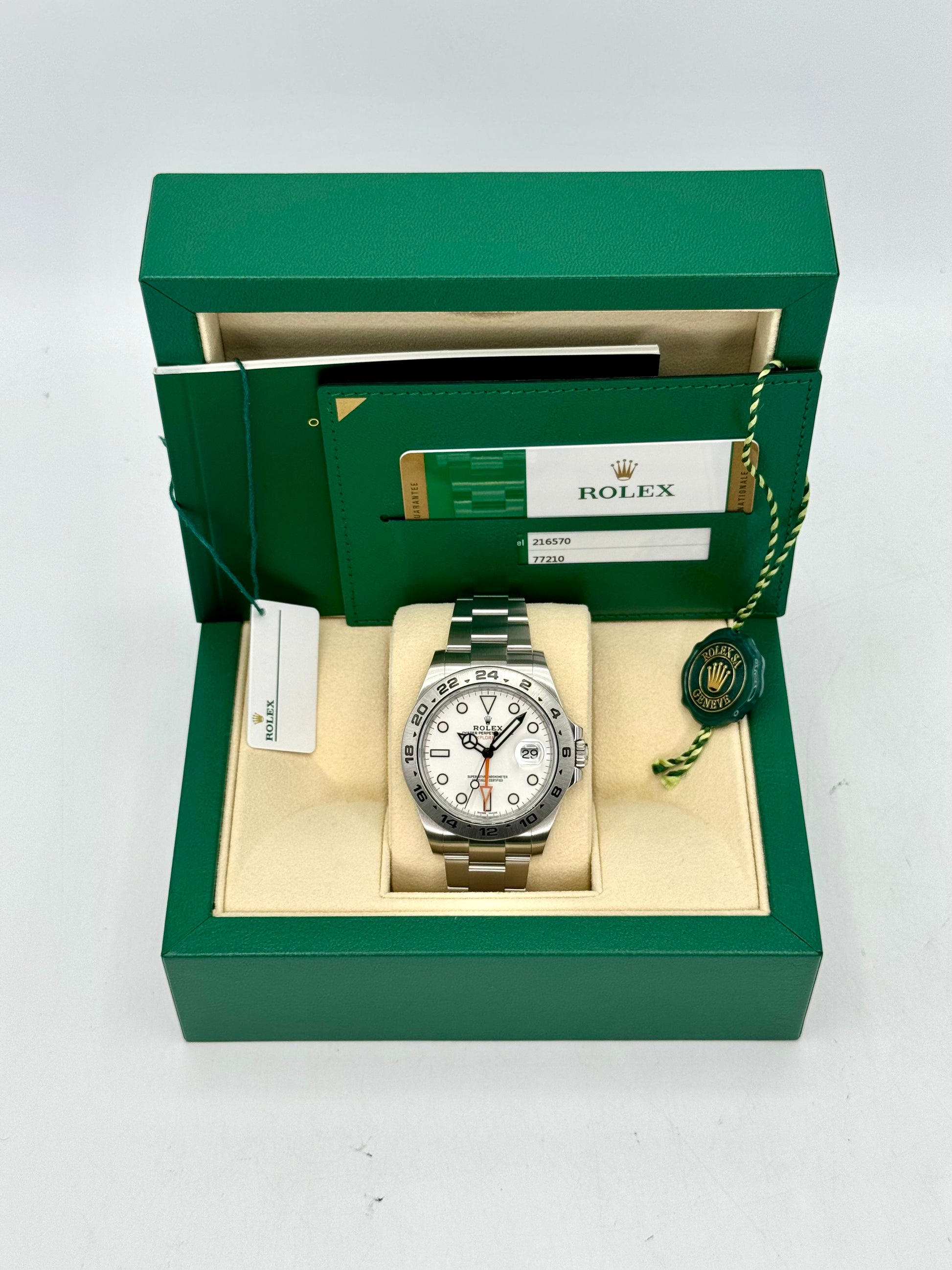 2017 Rolex Explorer II 42mm 216570 Polar White Dial - MyWatchLLC