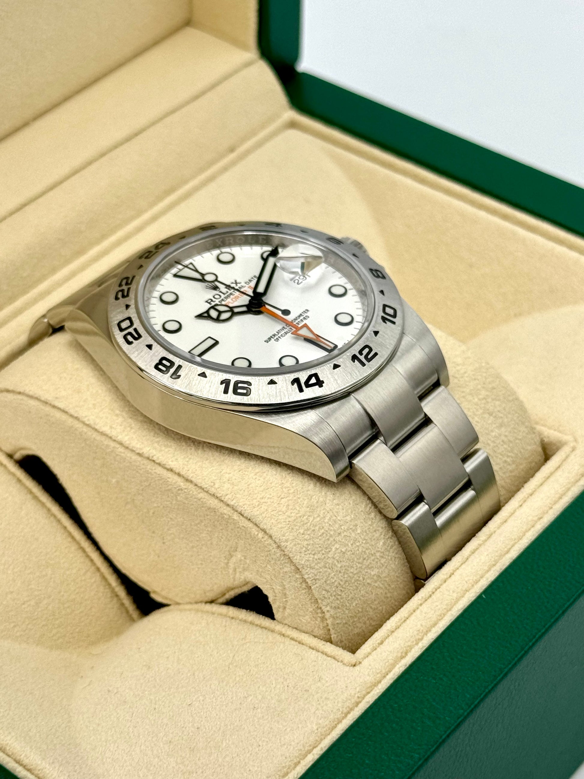 2017 Rolex Explorer II 42mm 216570 Polar White Dial - MyWatchLLC