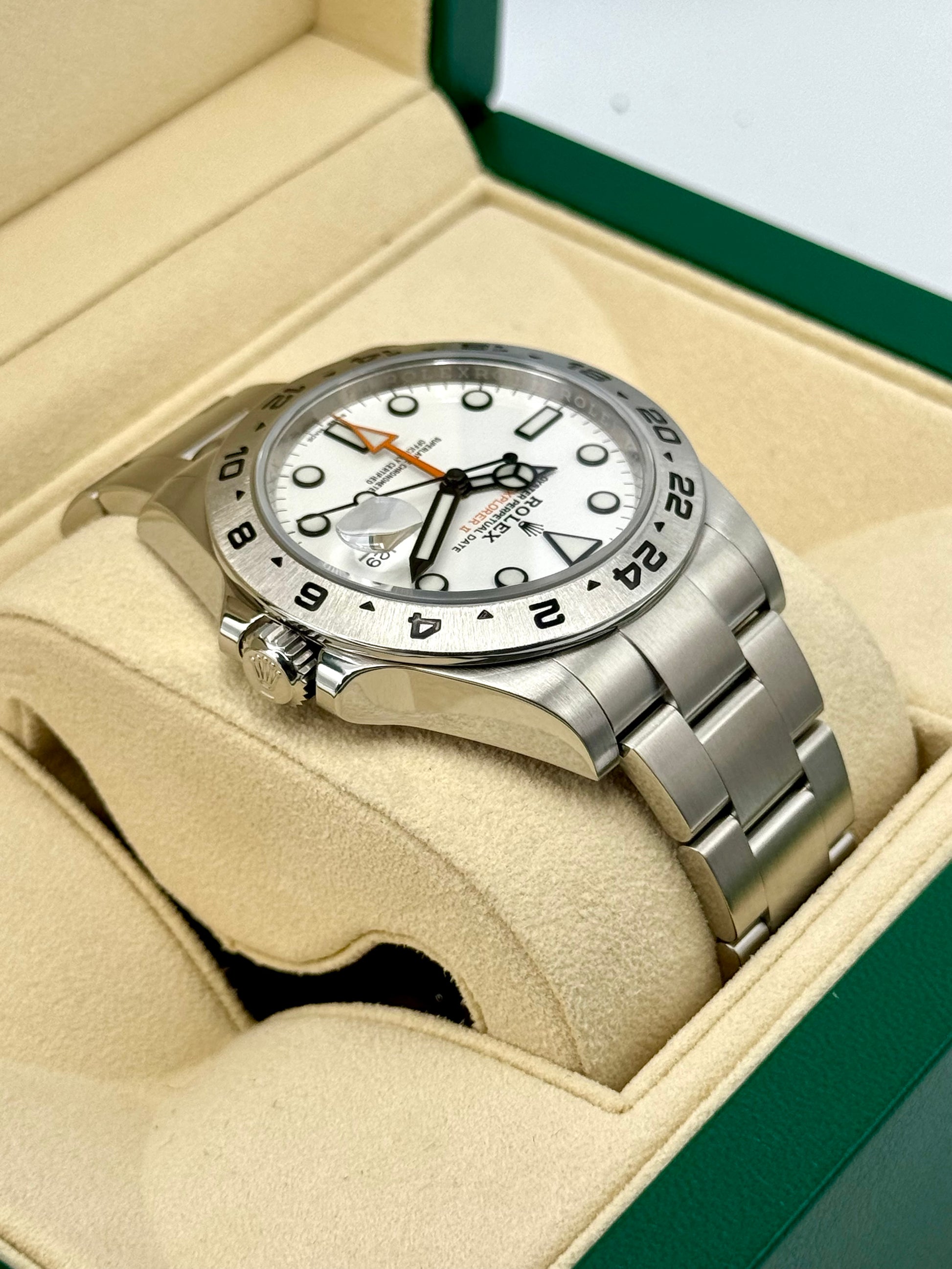 2017 Rolex Explorer II 42mm 216570 Polar White Dial - MyWatchLLC