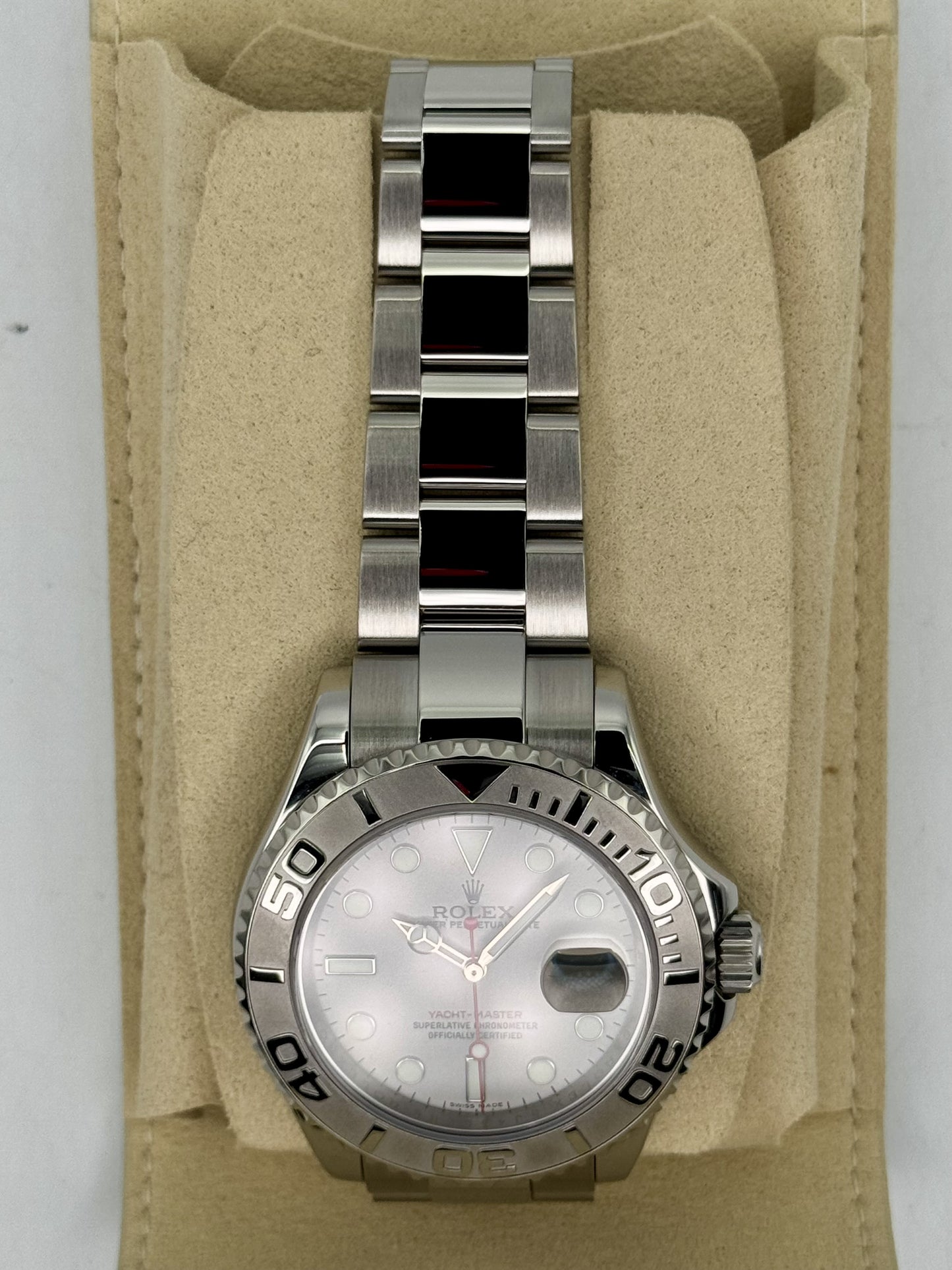 2025 CPO Rolex Yacht-Master 40mm 16622 Platinum Bezel and Dial