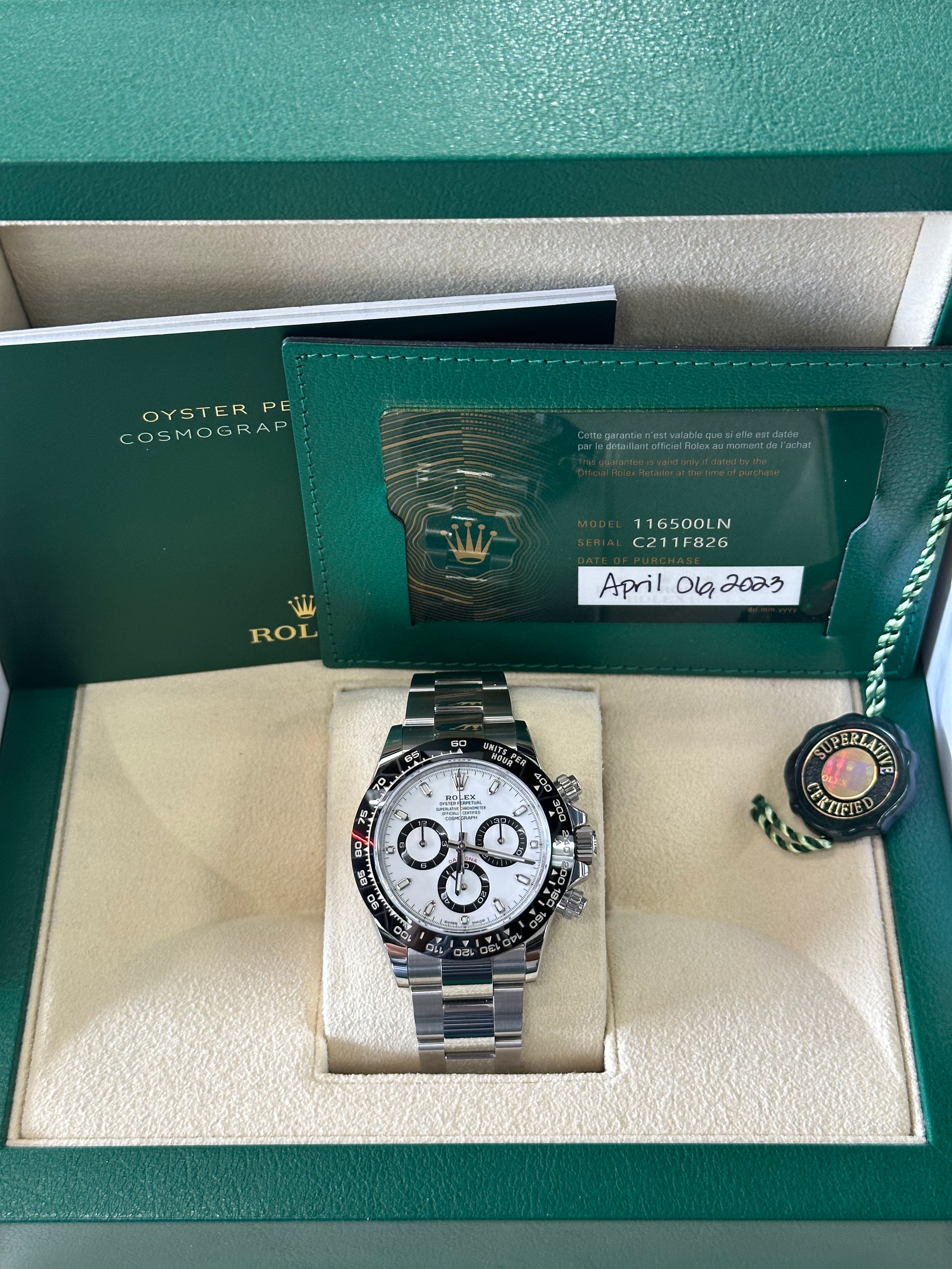 2023 Rolex Daytona 40mm 116500LN White Panda Dial - MyWatchLLC