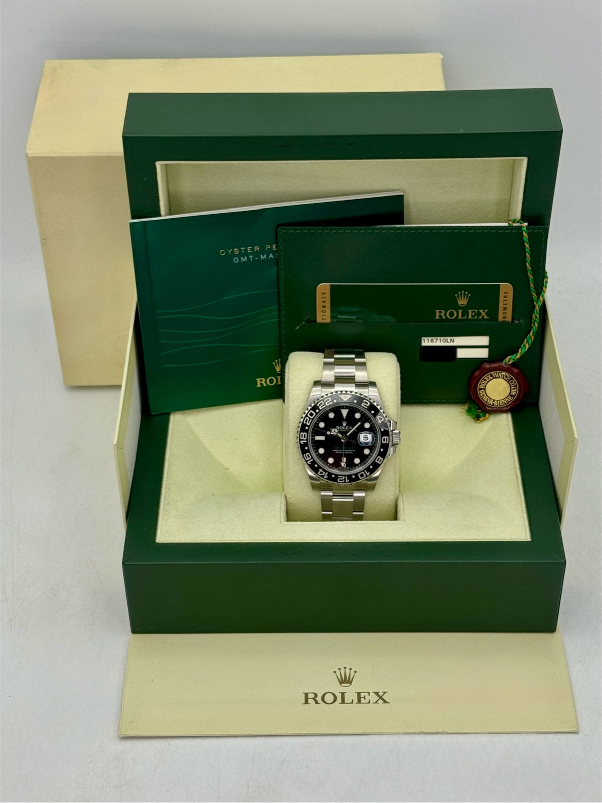 2012 Rolex GMT-Master II 40mm 116710LN Stainless Steel Black Dial - MyWatchLLC