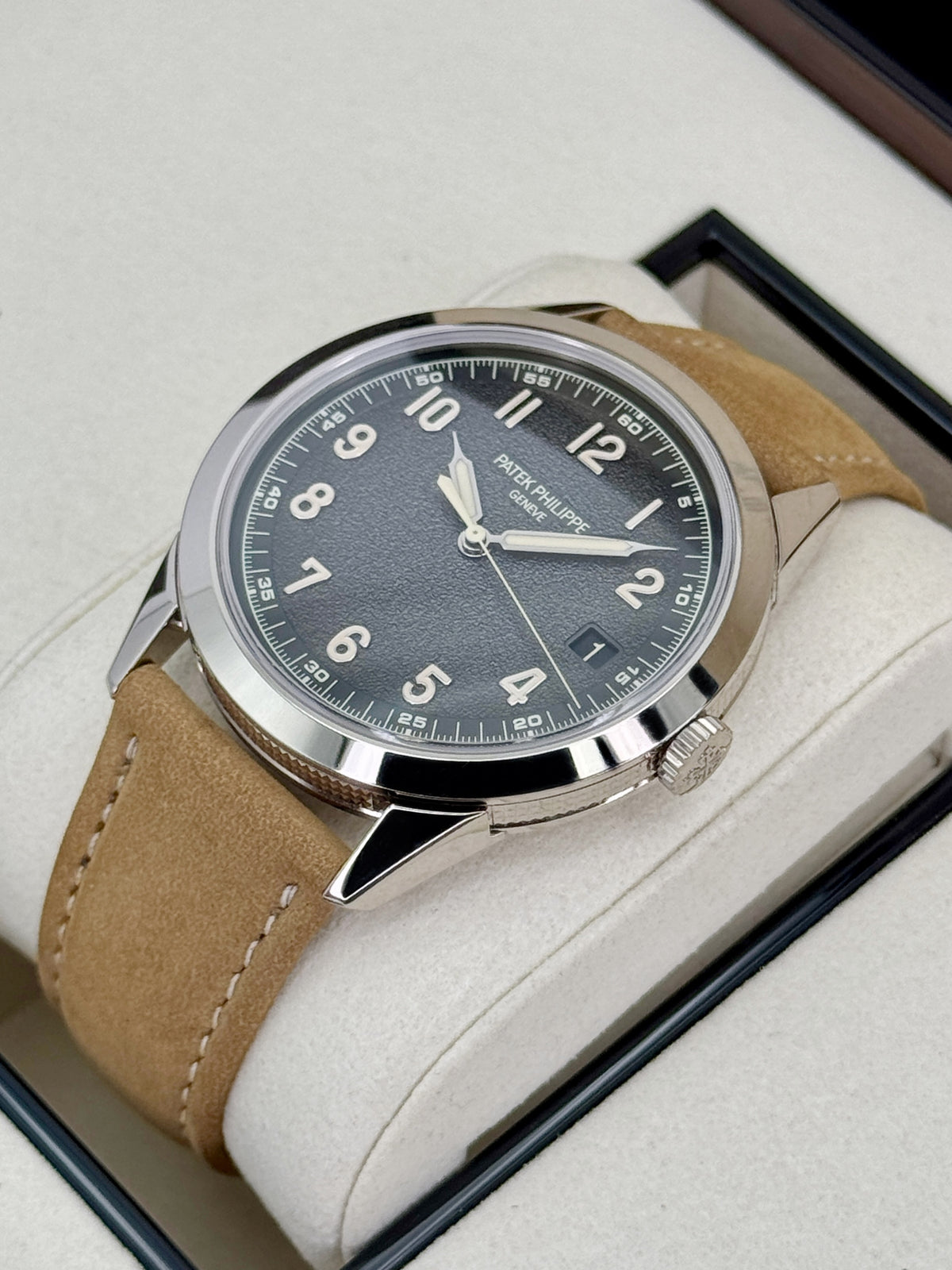2026 Patek Philippe Calatrava 40mm 5226G White Gold Gray Dial - MyWatchLLC