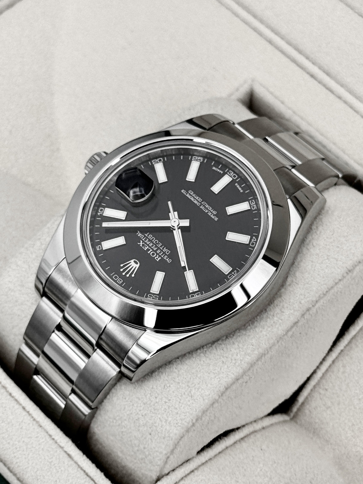 Rolex Datejust 41mm 116300 Stainless Steel Oyster Black Dial - MyWatchLLC