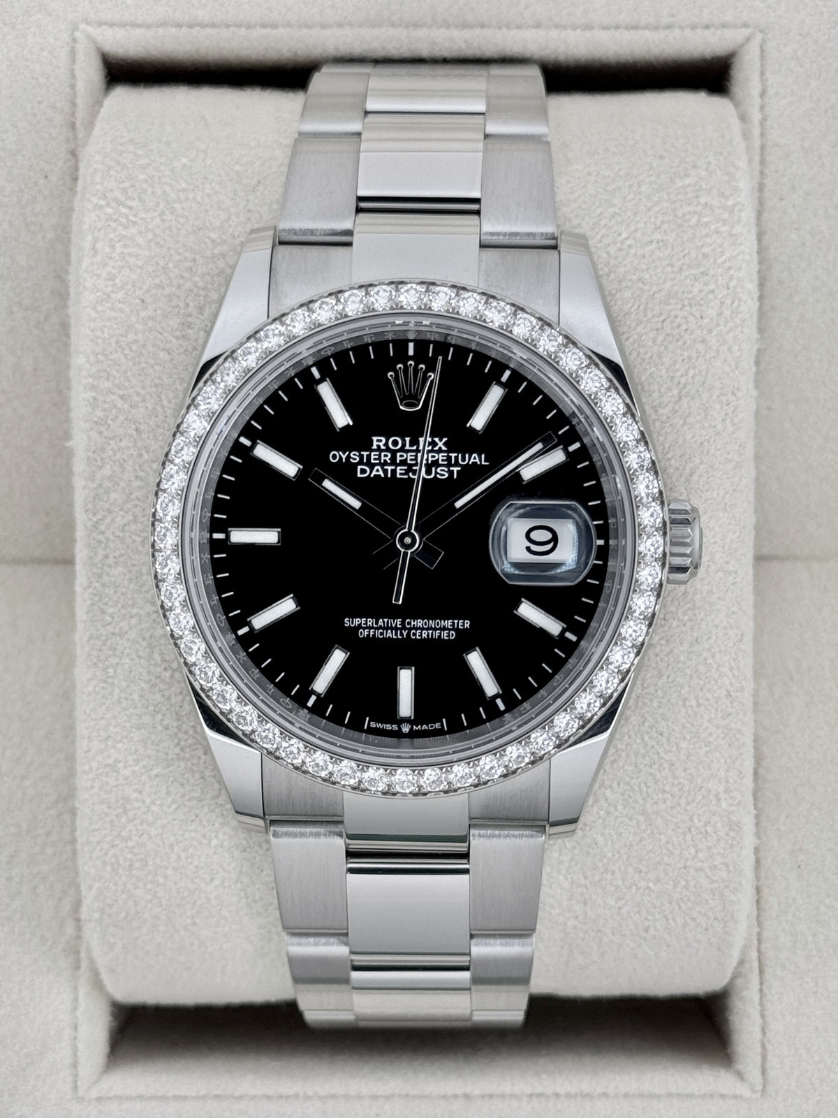 2022 Rolex Datejust 36mm 126284RBR Stainless Steel Oyster Black Dial - MyWatchLLC