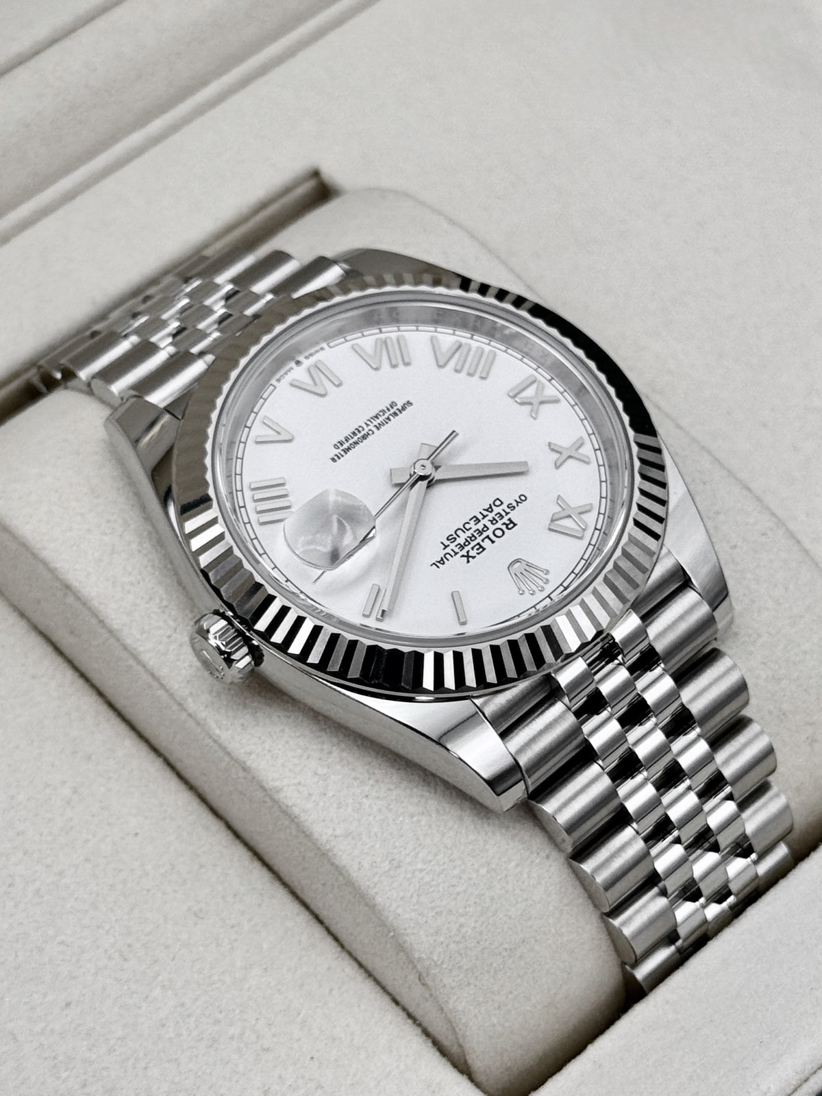 NEW 2026 Rolex Datejust 41mm 126334 Stainless Steel Jubilee White Roman Numeral Dial (STICKERED) - MyWatchLLC