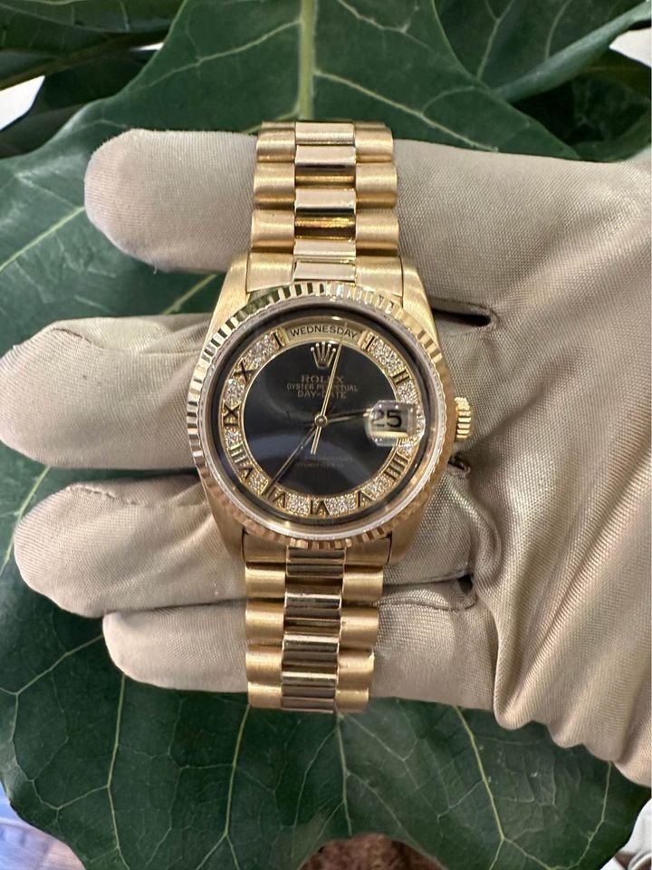 1995 Rolex Day-Date 36mm 18238 18ct Yellow Gold Rare Myriad Dial - MyWatchLLC