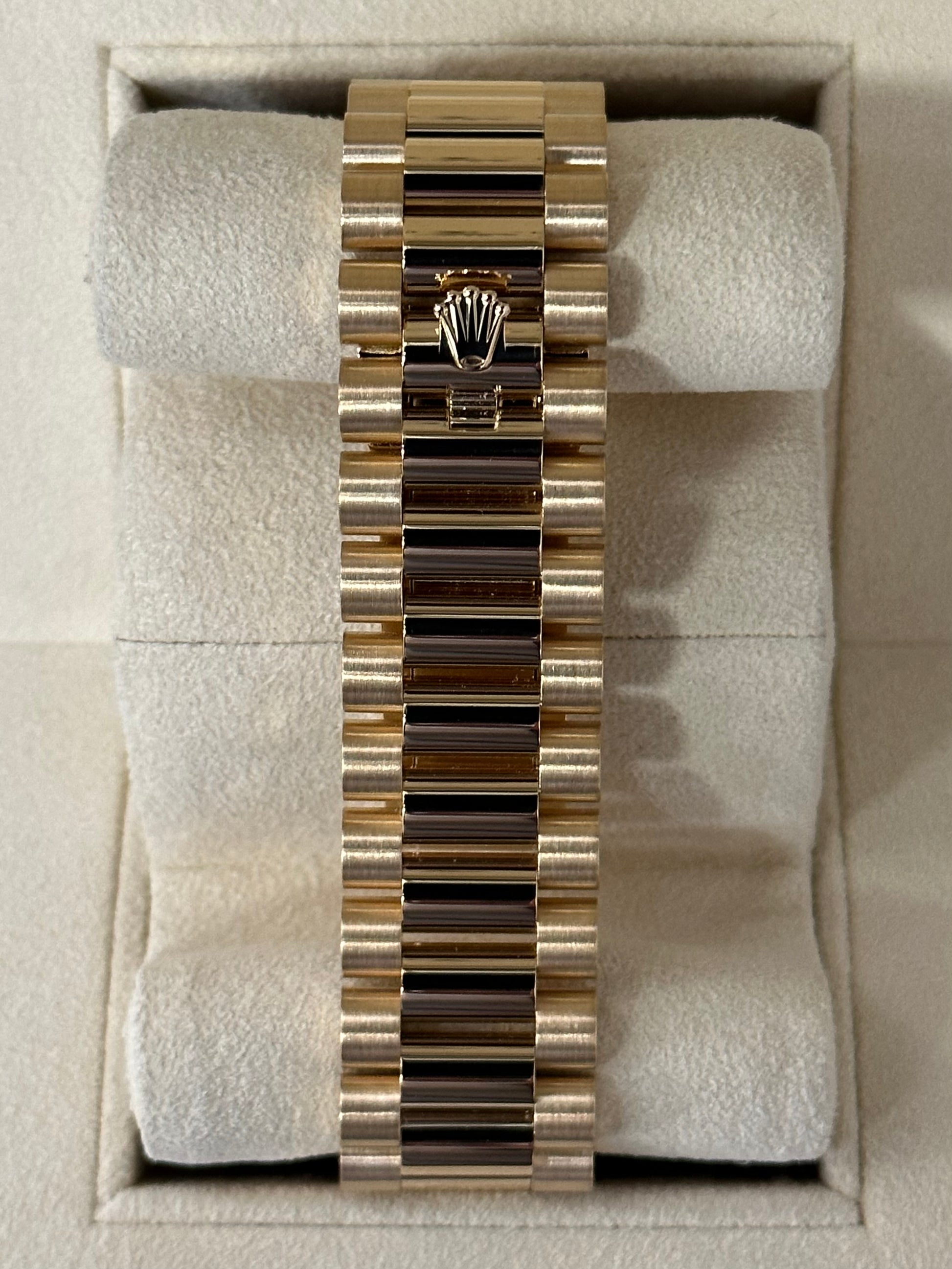 2016 Rolex Day-Date 40mm 228238 18ct Yellow Gold Champagne Stick Dial with Box & Papers - MyWatchLLC