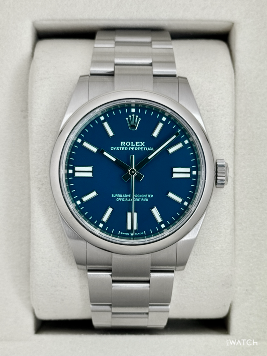 2025 Rolex Oyster Perpetual 41mm 134300 Med Blue Dial - MyWatchLLC