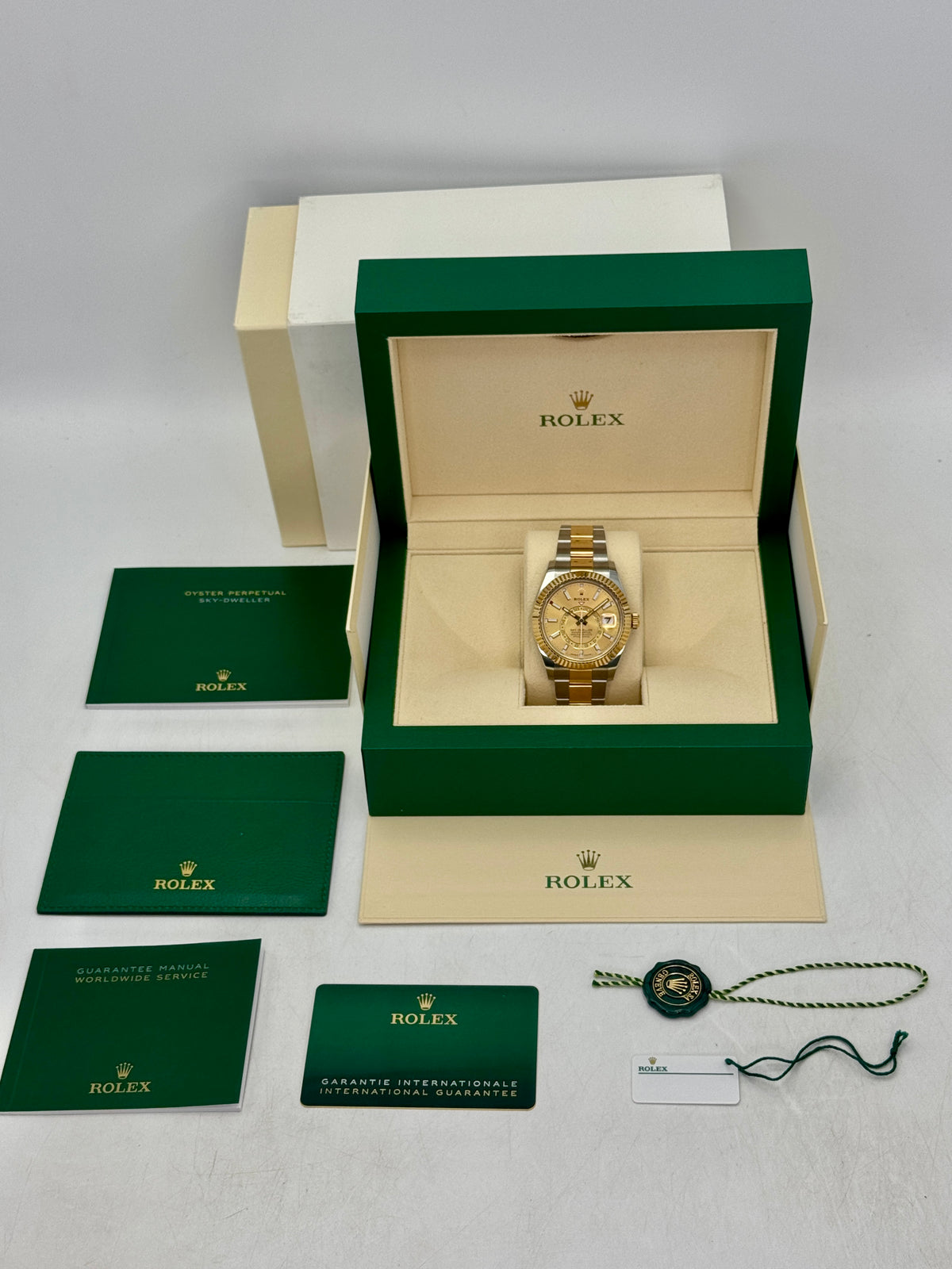 2023 Rolex Sky-Dweller 42mm 336933 Two-Tone Oyster Champagne Dial
