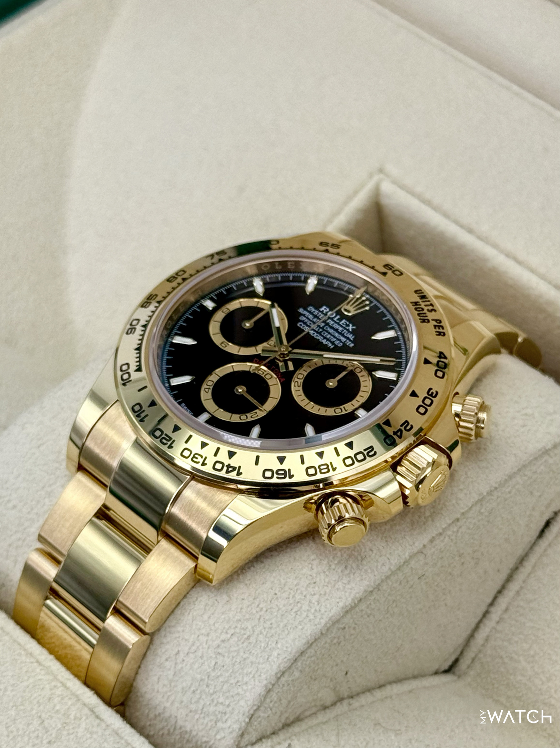 2025 Rolex Daytona 40mm 126508 18K Yellow Gold Black Dial - MyWatchLLC
