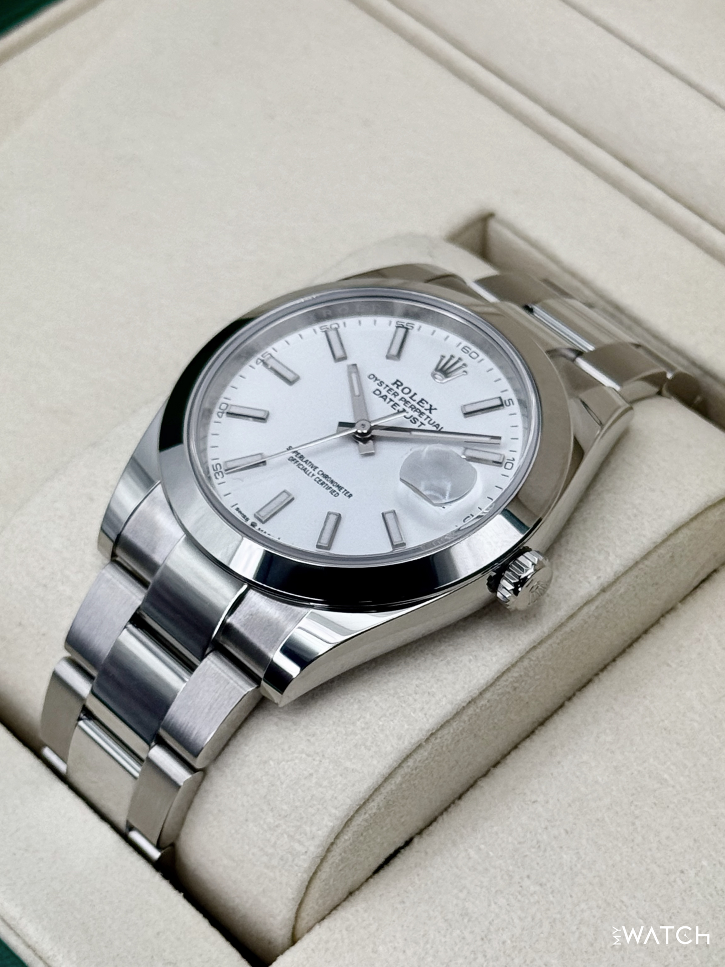 NEW 2025 Rolex Datejust 41mm 126300 Stainless Steel Oyster White Dial - MyWatchLLC