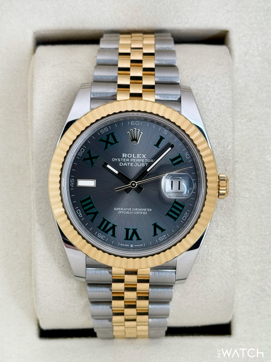 2025 Rolex Datejust 41mm 126333 Two-Tone Jubilee Wimbledon Dial