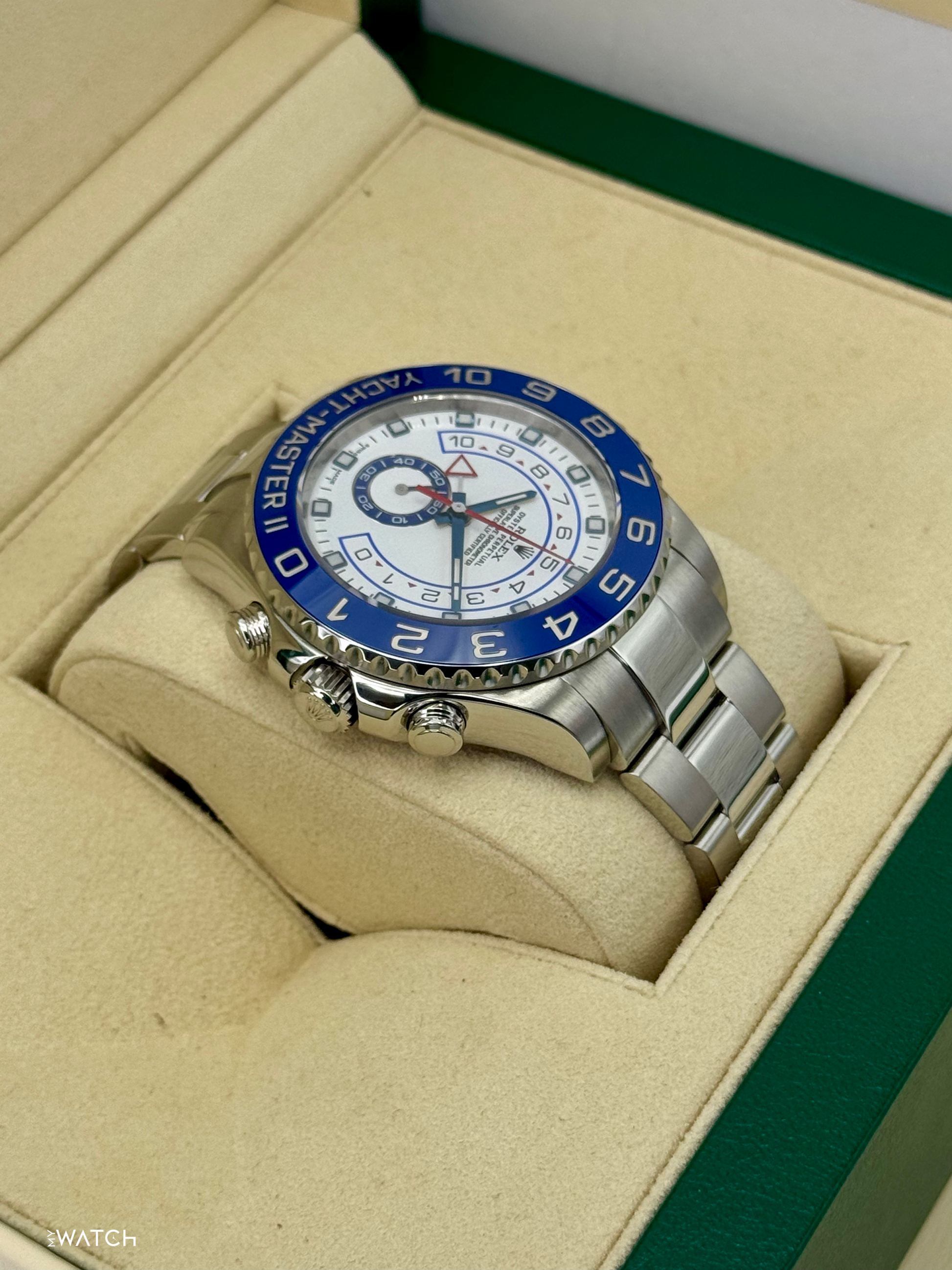 2016 Rolex Yacht-Master II 44mm 116680 Stainless Steel White Dial - MyWatchLLC