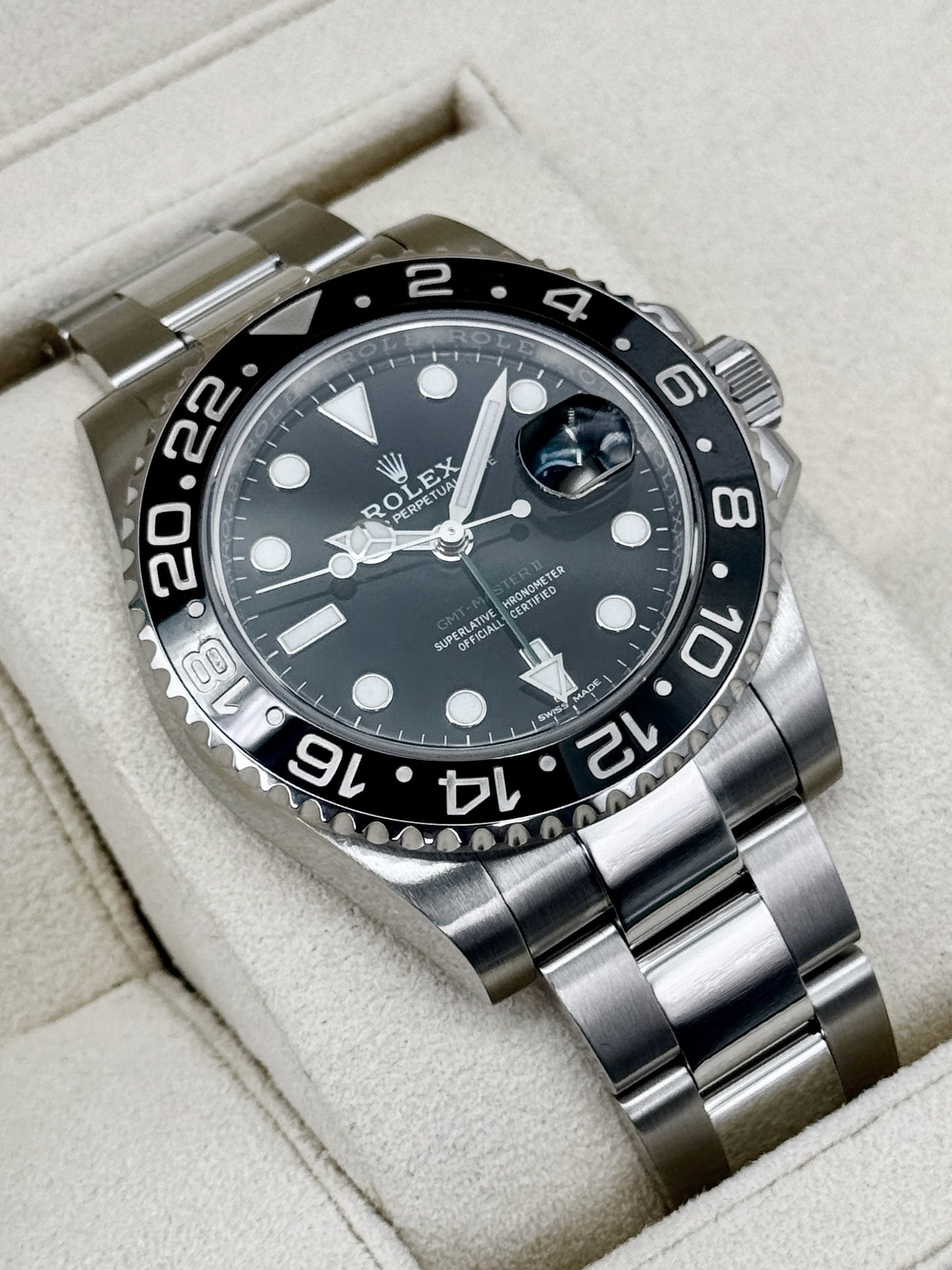2018 Rolex GMT-Master II 40mm 116710LN Stainless Steel Black Dial