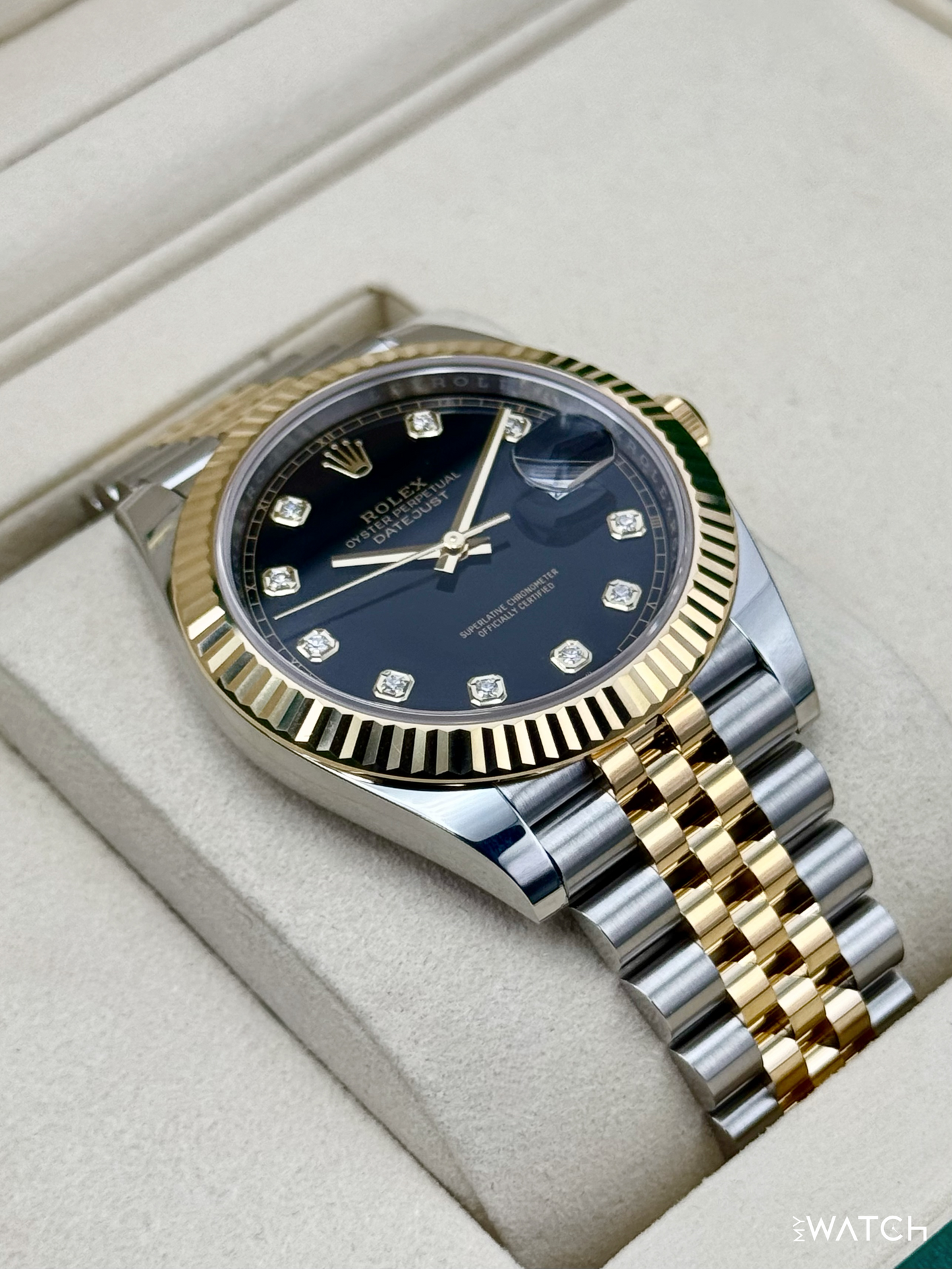 2025 Rolex Datejust 41mm 126333 Two-Tone Jubilee Black Dial - MyWatchLLC