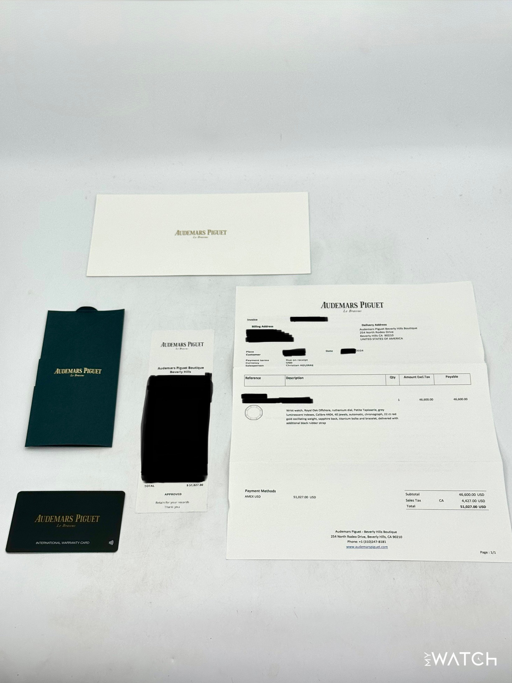 2024 Audemars Piguet Royal Oak Offshore Chrono 42mm 26238TI Grey Dial - MyWatchLLC