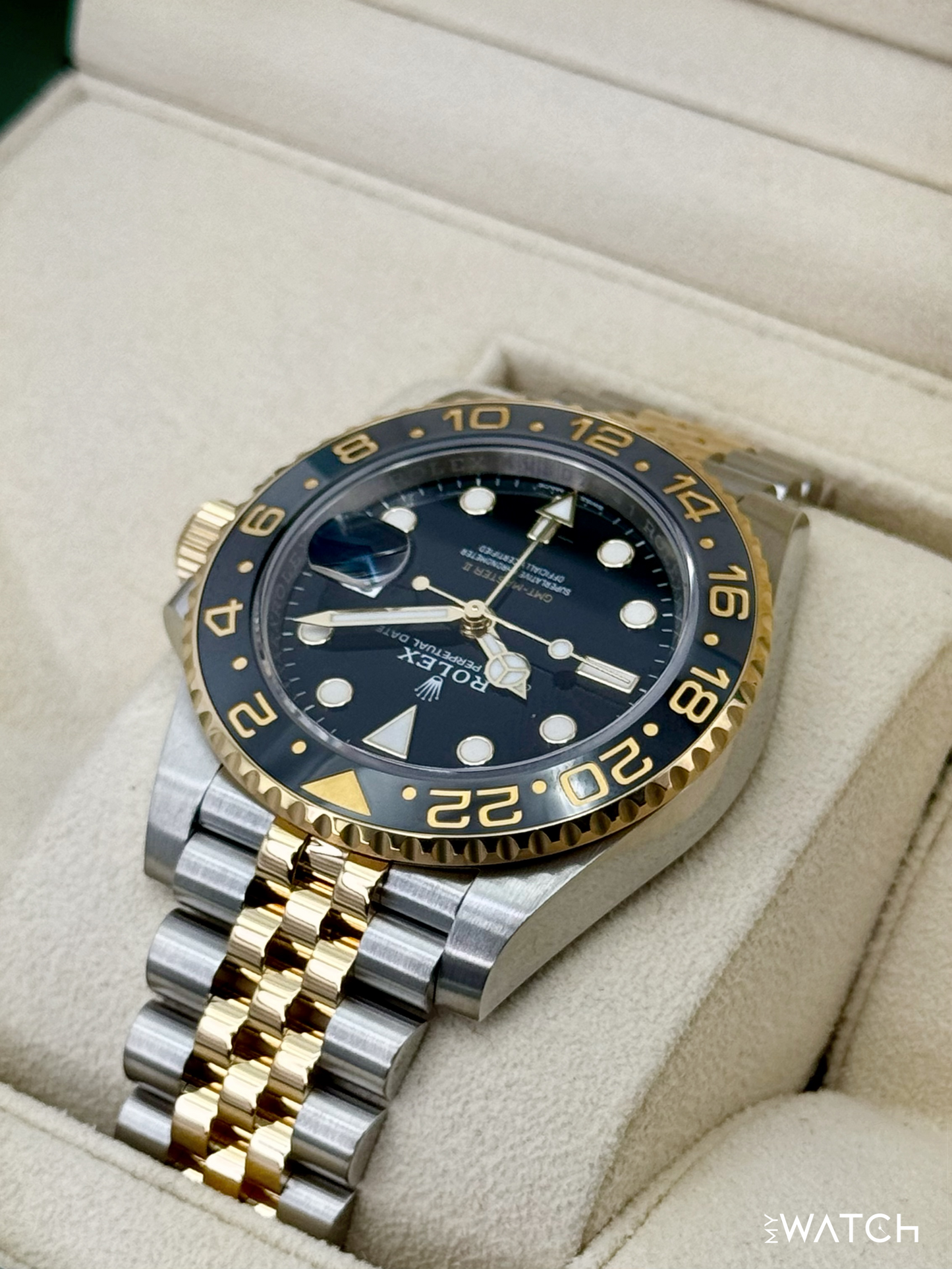2023 Rolex GMT-Master II 40mm 126713GRNR Two-Tone Jubilee