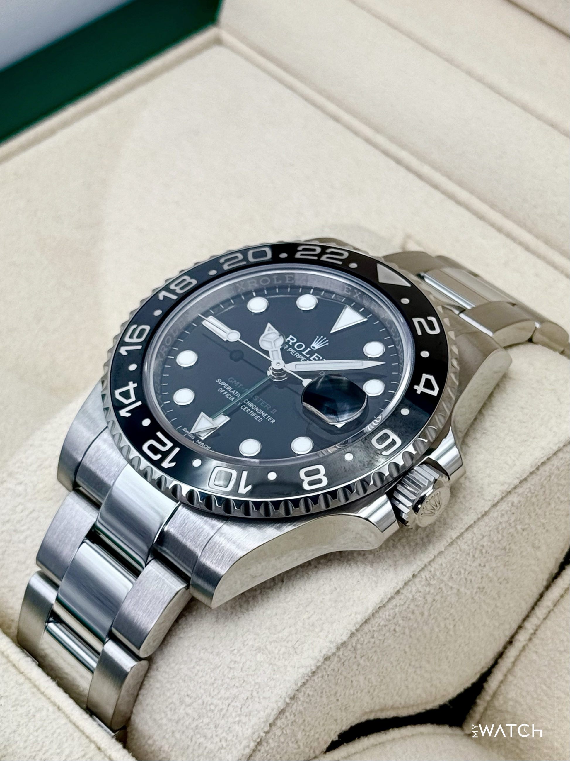 Rolex GMT-Master II 40mm 116710LN Stainless Steel Black Dial - MyWatchLLC