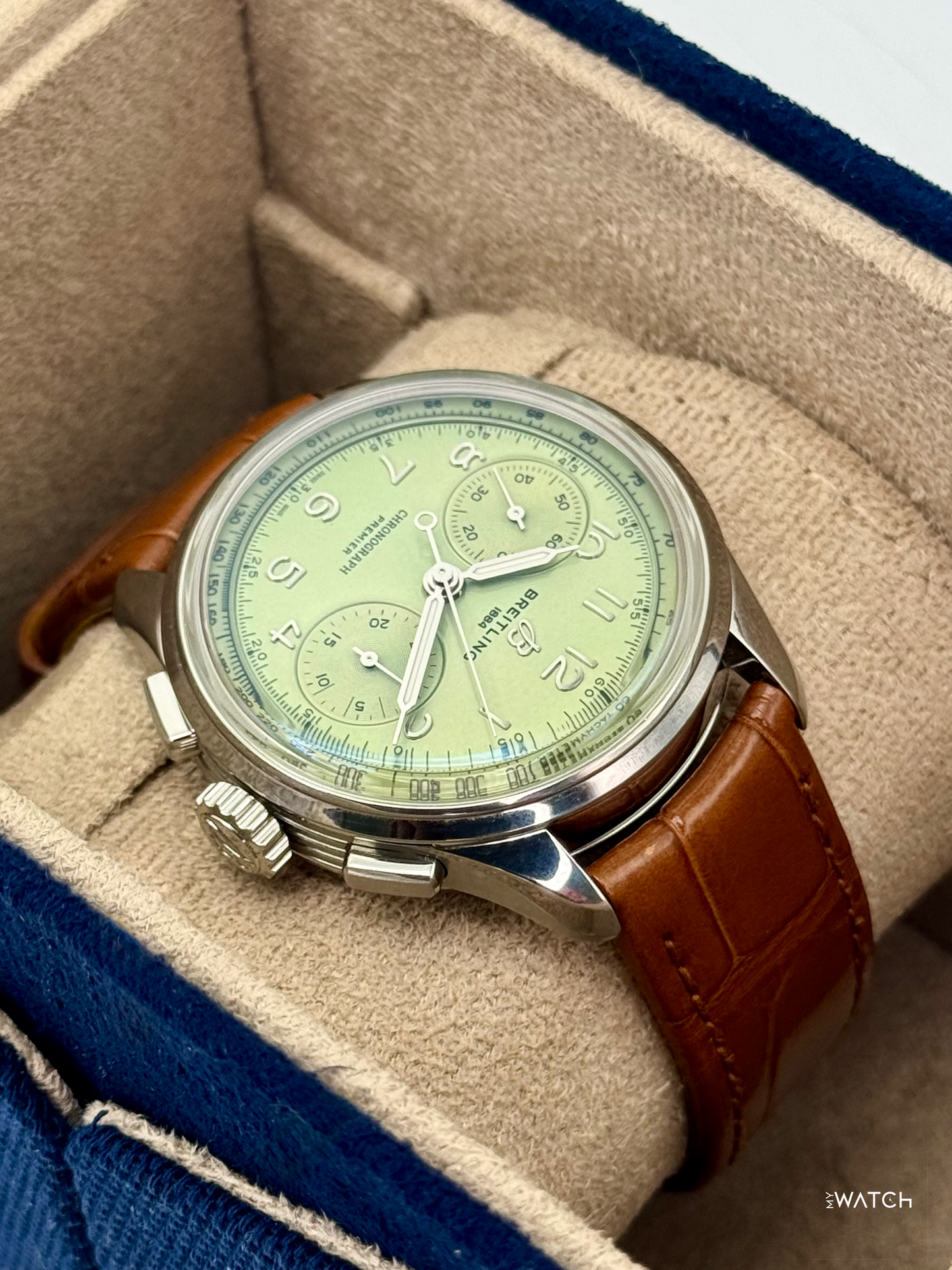 2024 Breitling Premier B09 Chronograph 40mm AB0930 Stainless Steel Green Dial