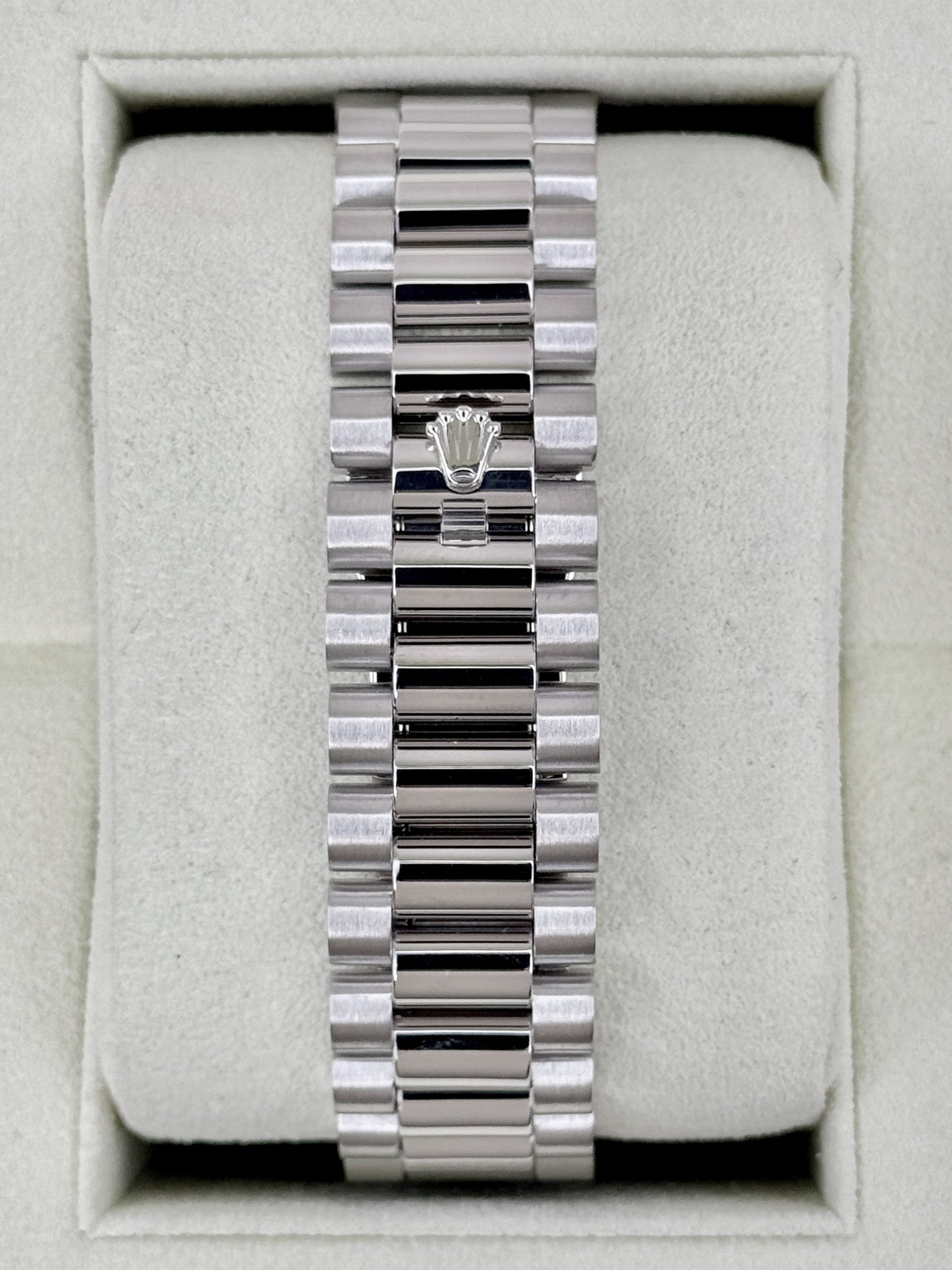 2014 Rolex Day-Date II 41mm 218206 Platinum Ice Blue Roman Numeral Dial