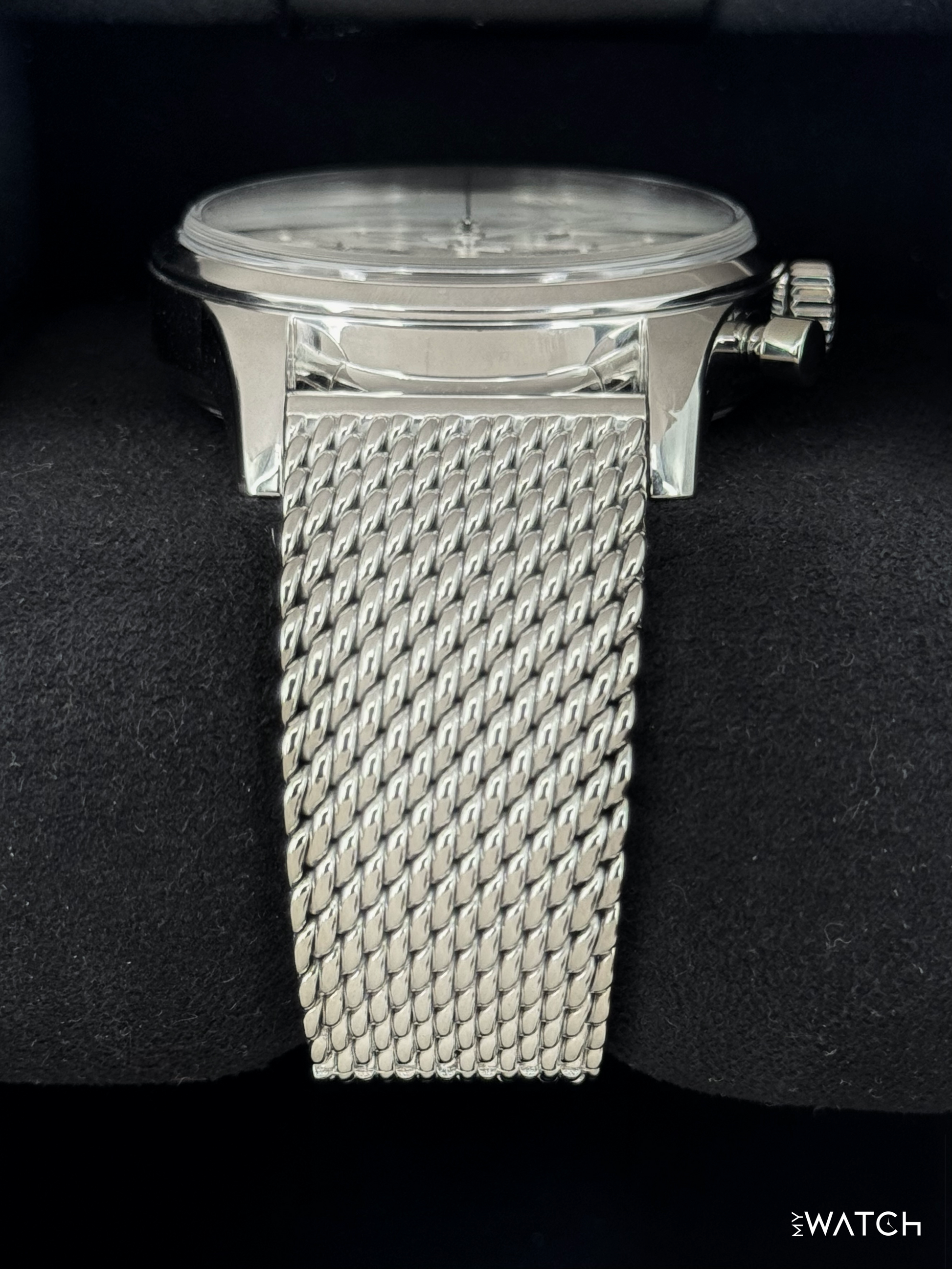 2013 Breitling Transocean Chronograph 43mm AB015212 Stainless Steel Silver Dial - MyWatchLLC