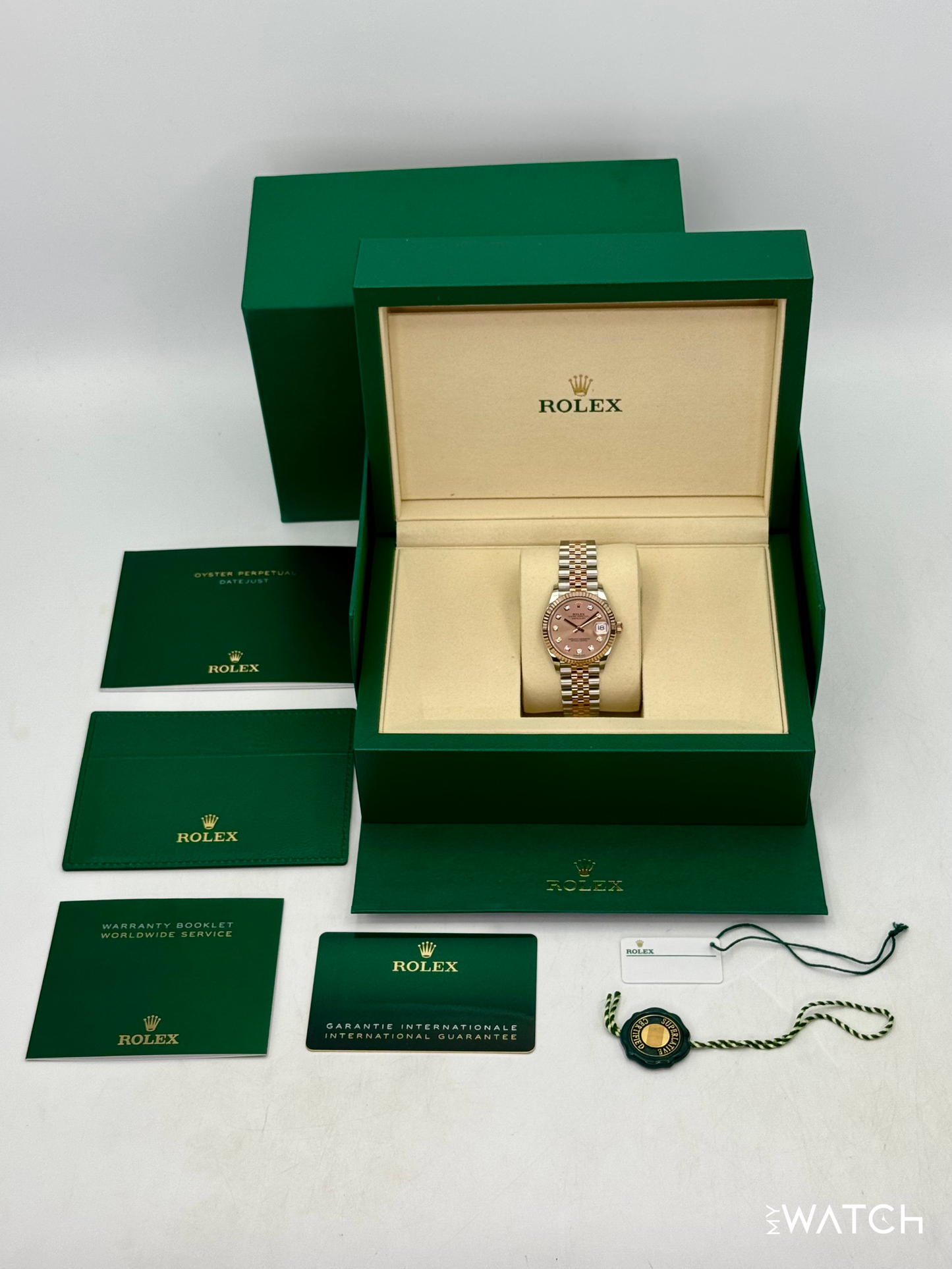 NEW 2026 Rolex Ladies Datejust 31mm 278271 Two-Tone Jubilee Pink Diamond Dial - MyWatchLLC