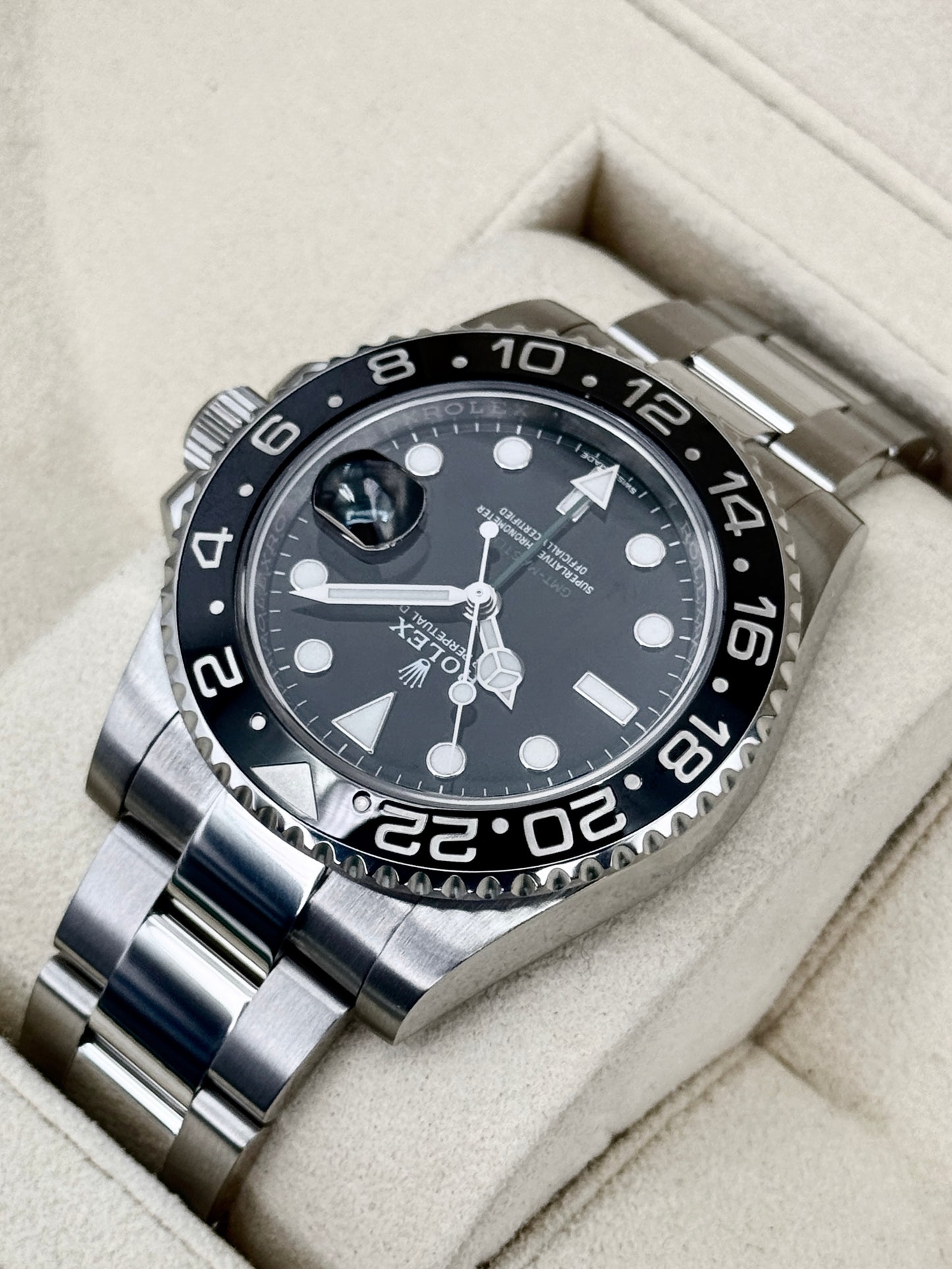 2018 Rolex GMT-Master II 40mm 116710LN Stainless Steel Black Dial
