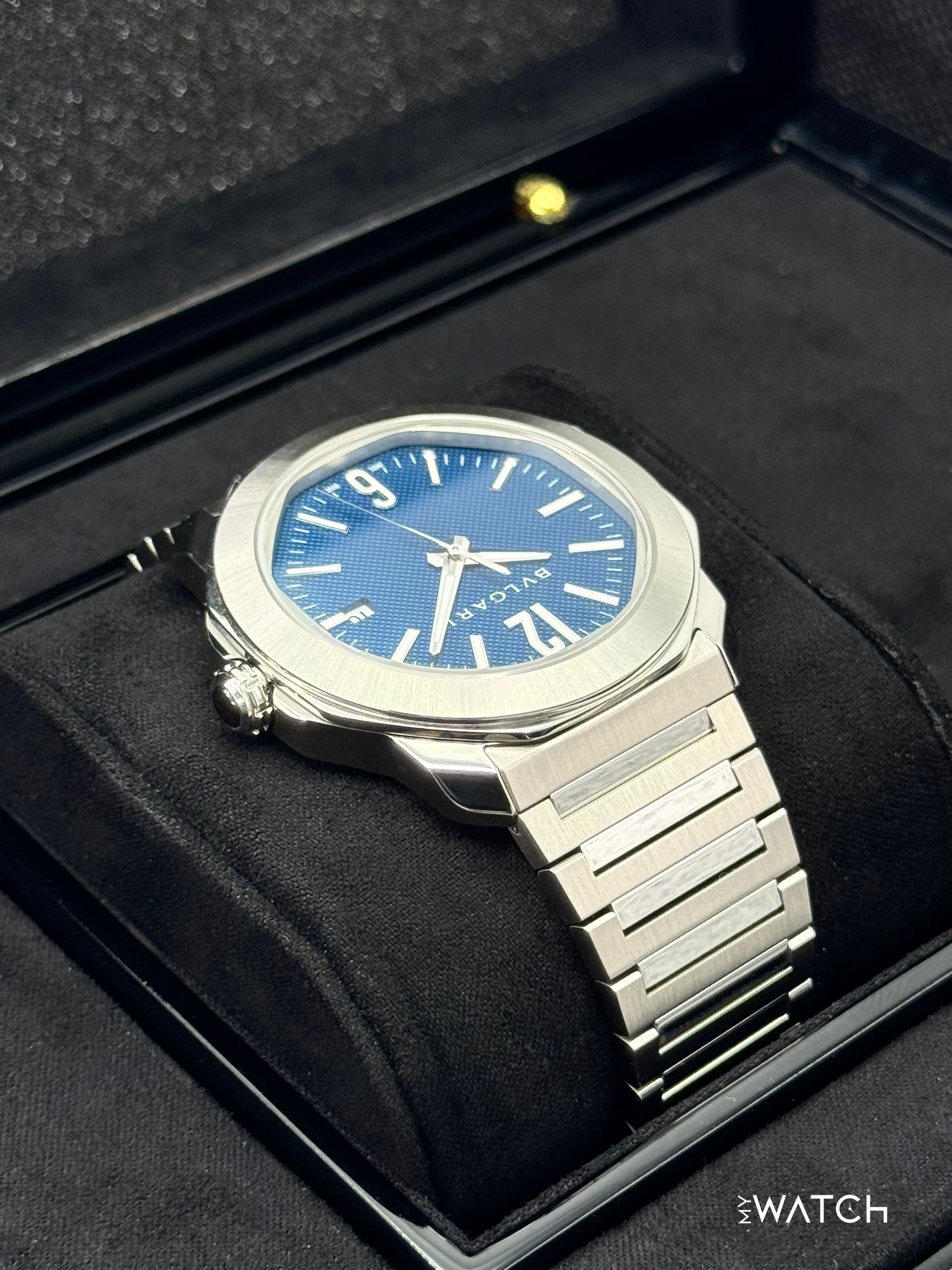 2025 Bvlgari Octo Roma 41mm 103739 Stainless Steel Blue Dial - MyWatchLLC