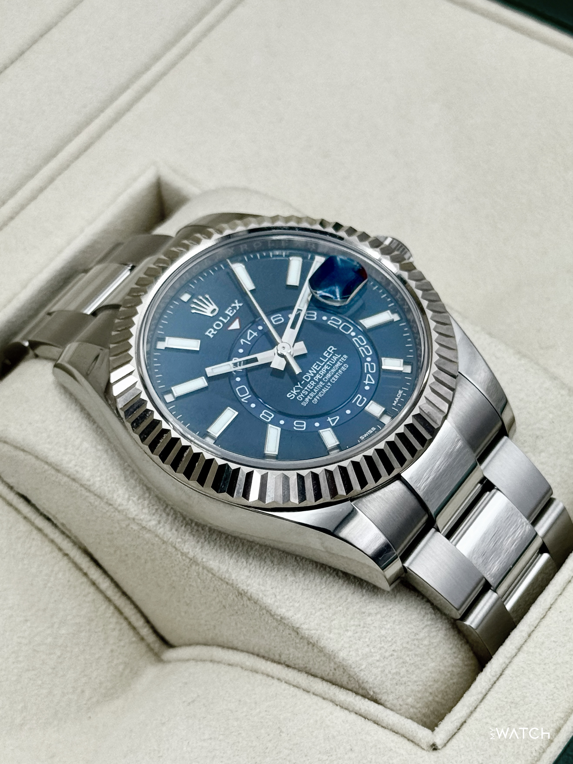 2017 Rolex Sky-Dweller 42mm 326934 Stainless Steel Oyster Blue Dial - MyWatchLLC