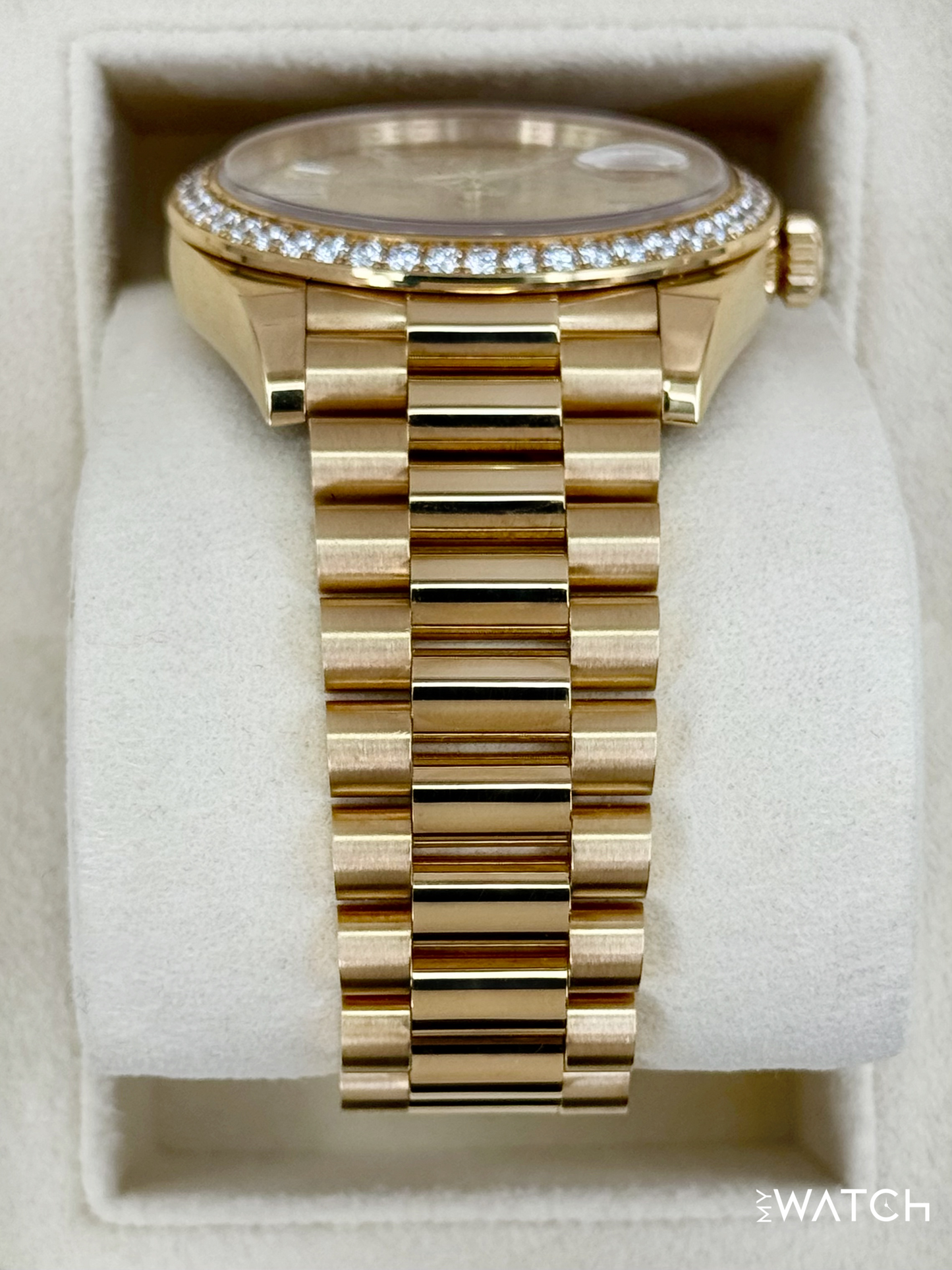 2020 Rolex Day-Date 40mm 228348RBR Presidential Champagne Baguette Dial