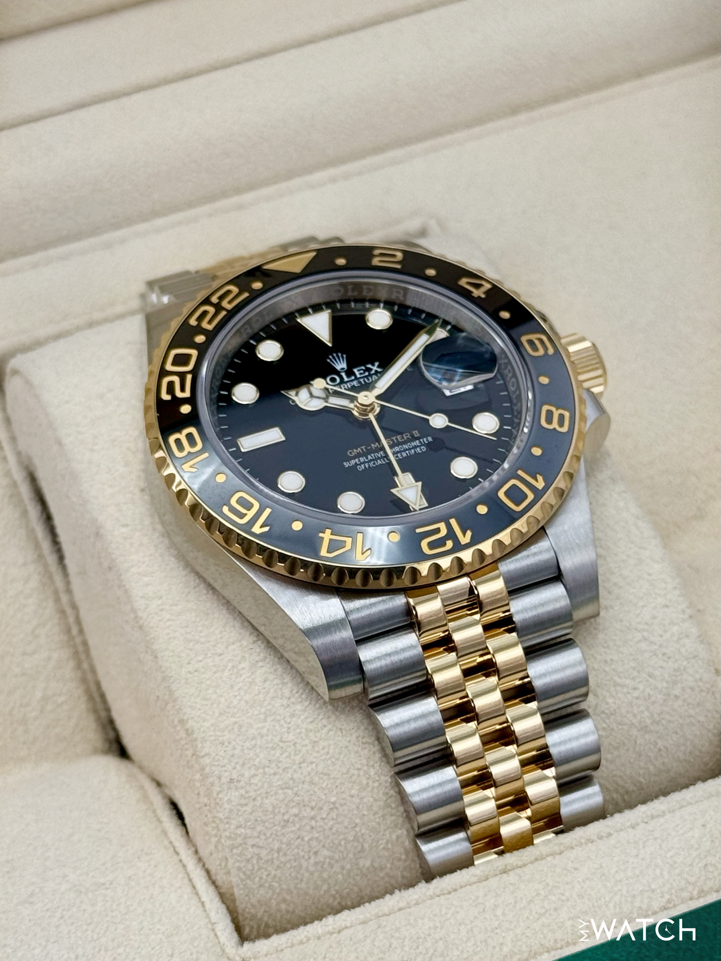2023 Rolex GMT-Master II 40mm 126713GRNR Two-Tone Jubilee