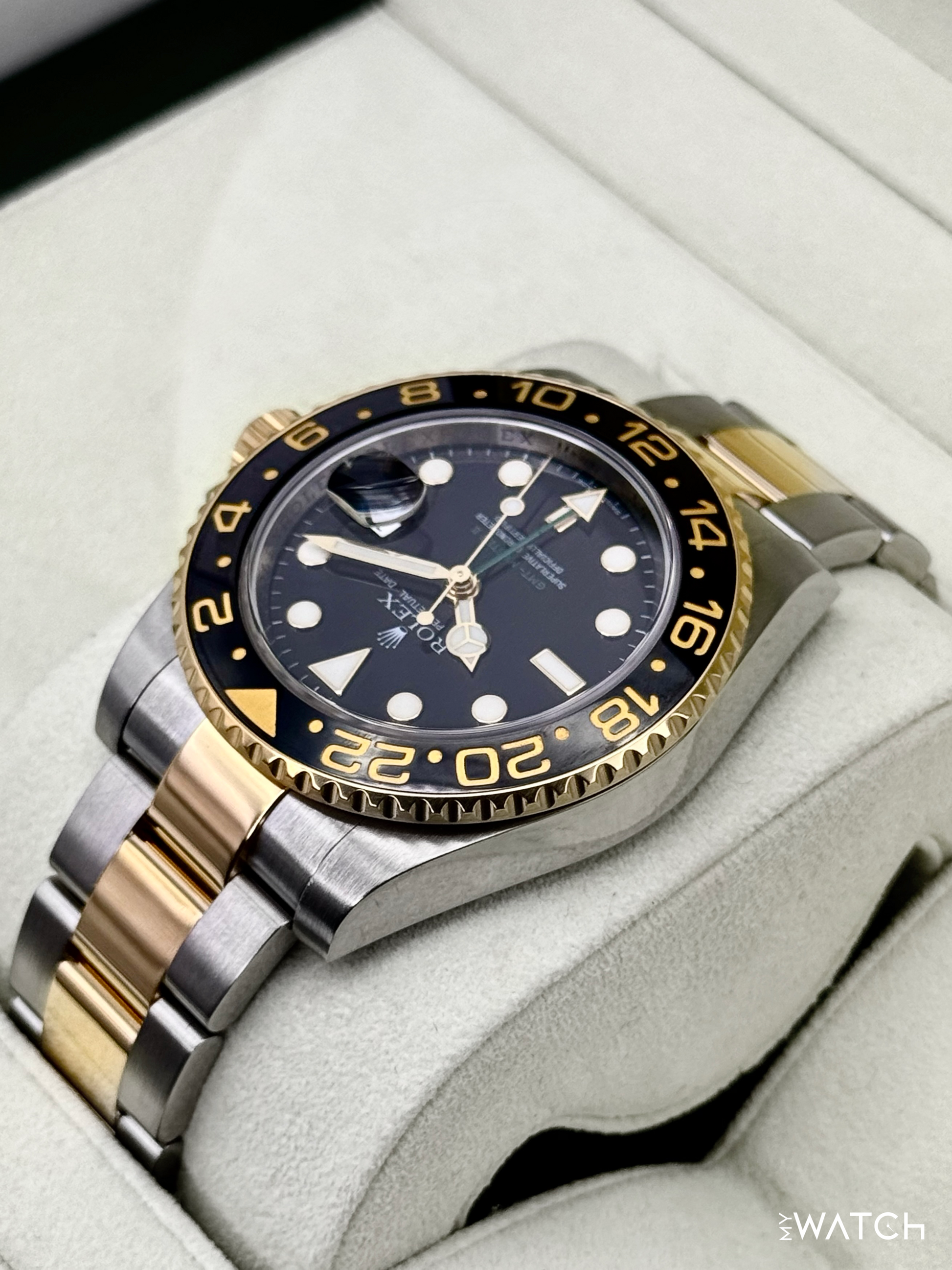 2012 Rolex GMT-Master II 40mm 116713LN Two-Tone Black Dial - MyWatchLLC