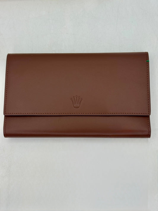 Rolex Leather Three Watch Travel Pouch - MyWatchLLC