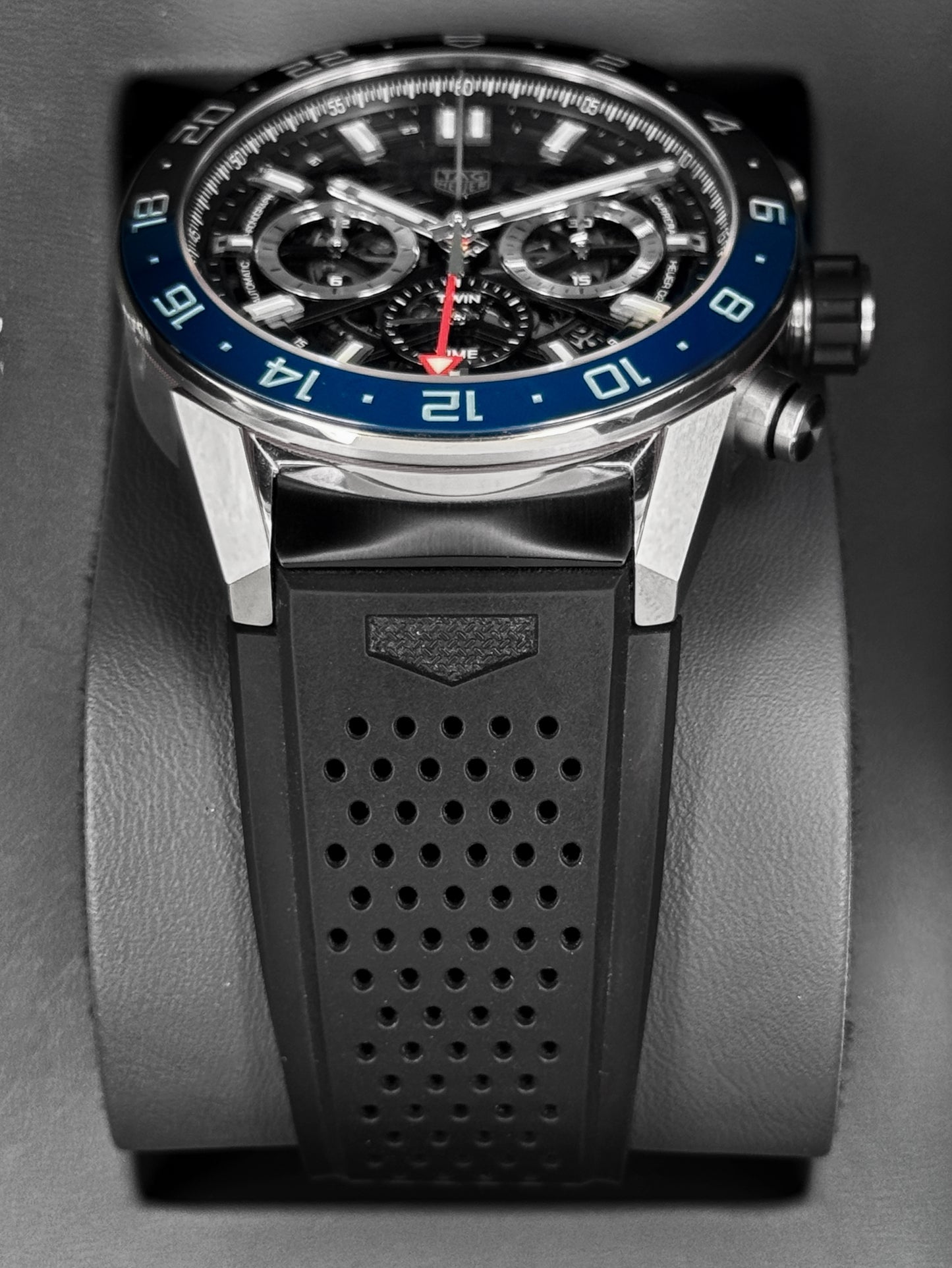 2021 TAG Heuer Calibre Heuer 02 Chronograph 45mm CAR2A1Z Skeletonized Dial