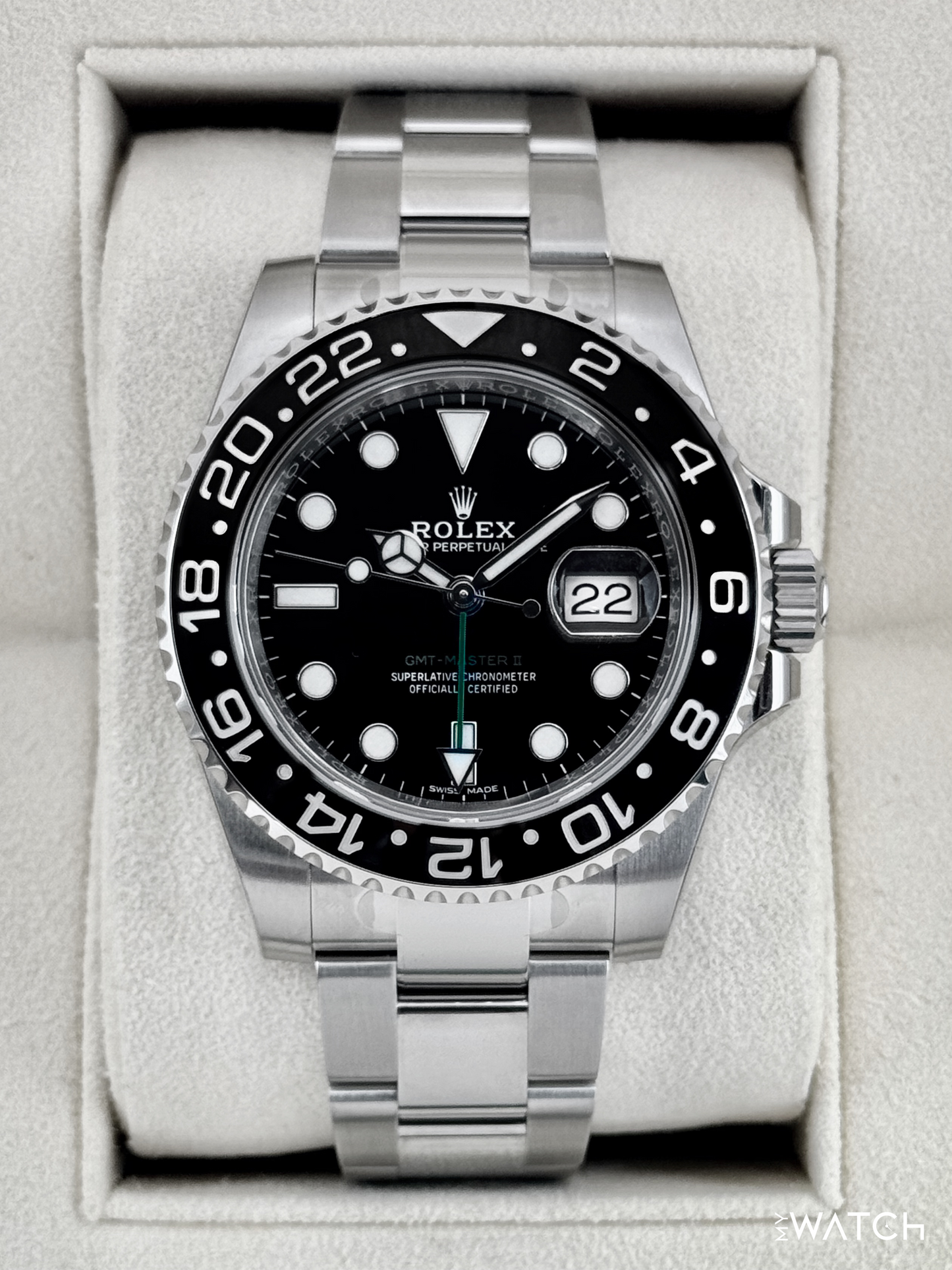 NEW OLD STOCK 2019 Rolex GMT-Master II 40mm 116710LN Stainless Steel Black Dial (STICKERED) - MyWatchLLC