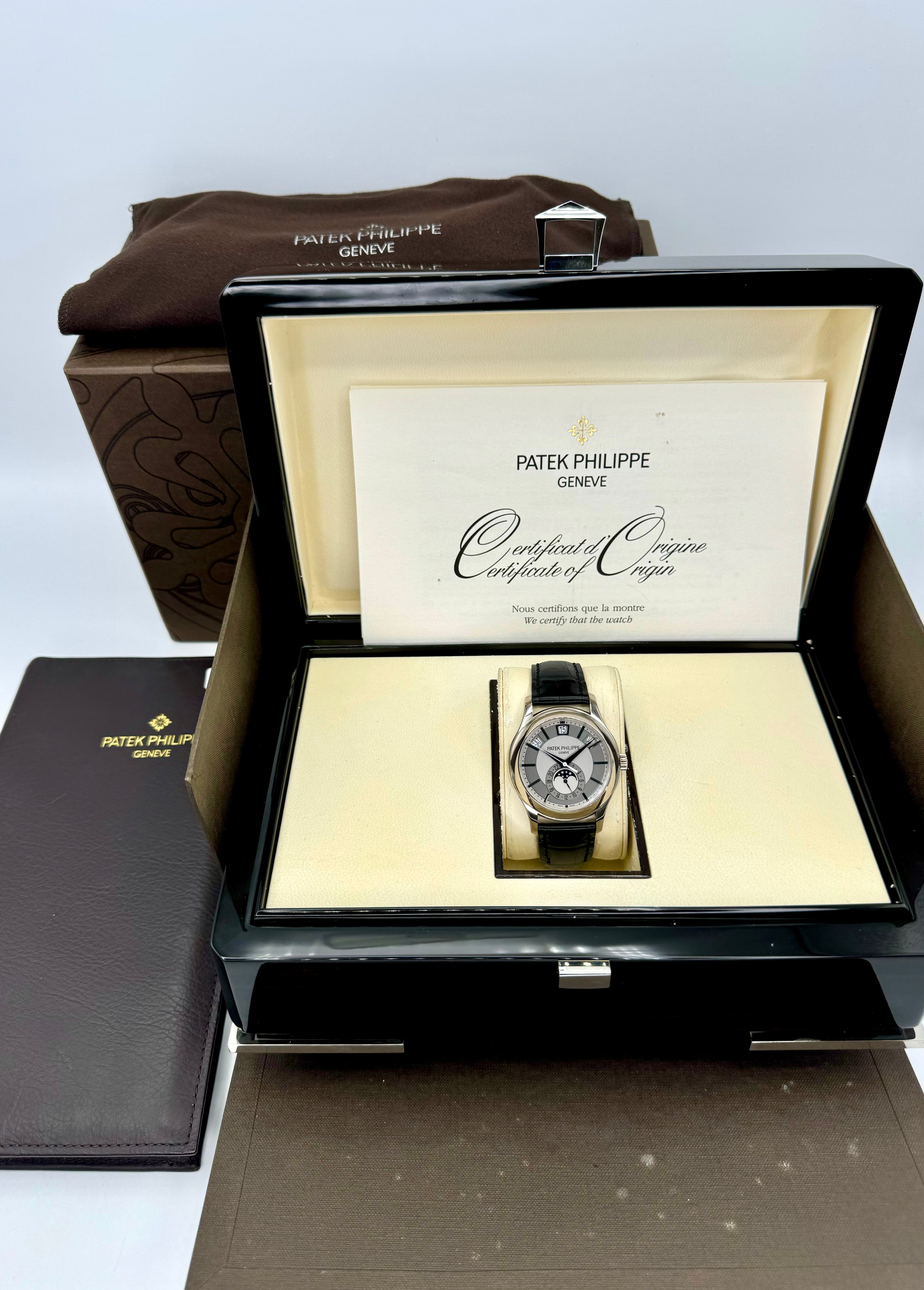 2012 Patek Philippe Annual Calander 40mm 5205G White Gold Grey Dial MyWatchLLC