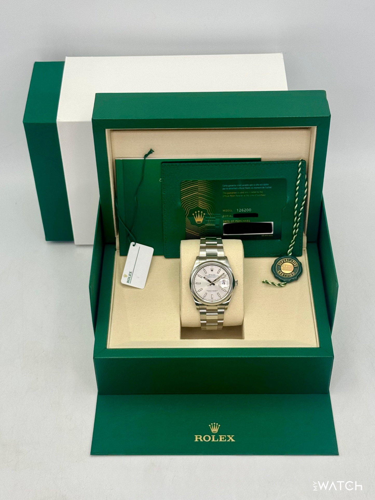 2025 Rolex Datejust 36mm 126200 Stainless Steel Oyster Silver Dial