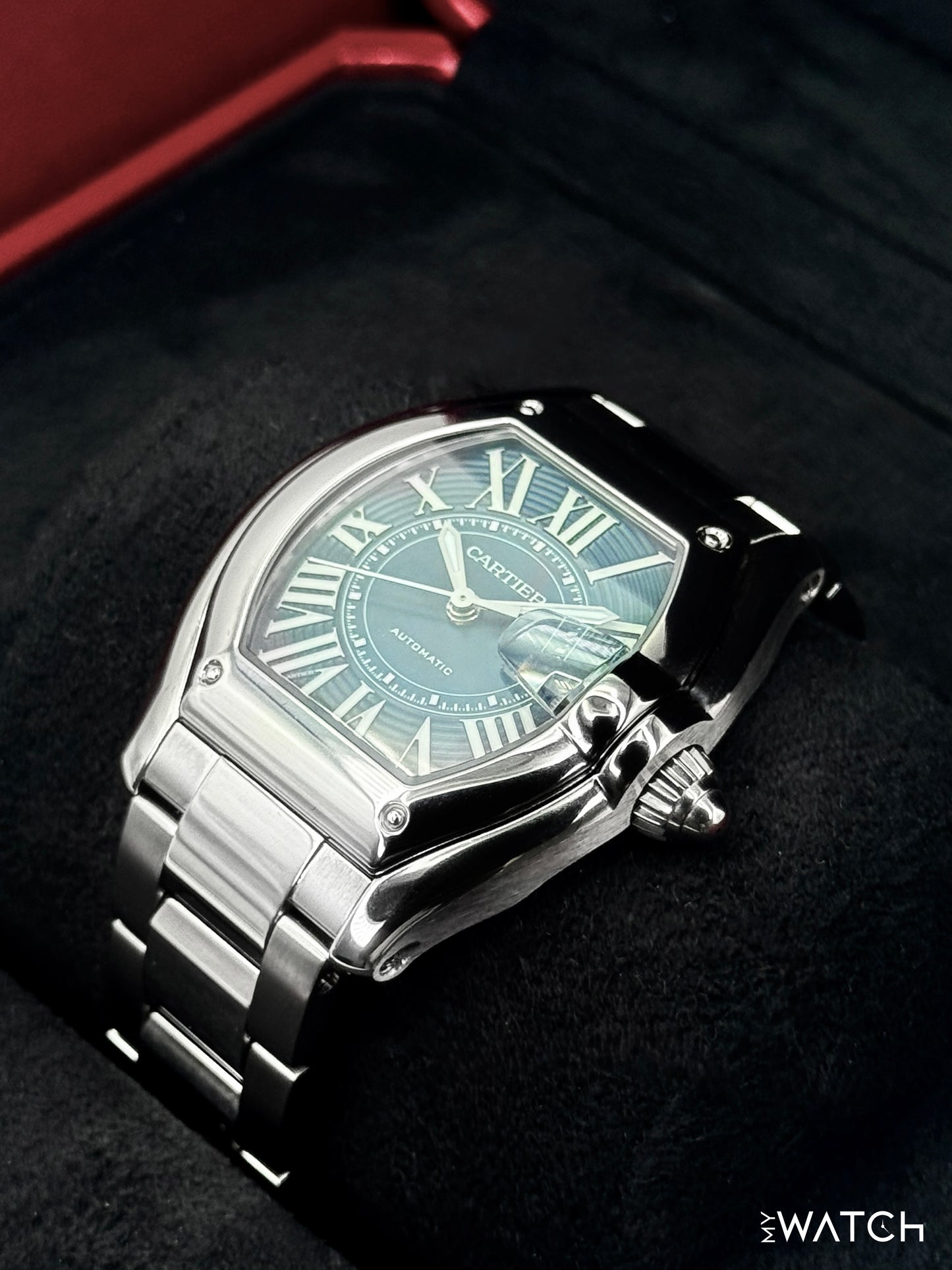 NEW 2026 Cartier Roadster 38.7mm WSRD0014 Stainless Steel Blue Dial - MyWatchLLC