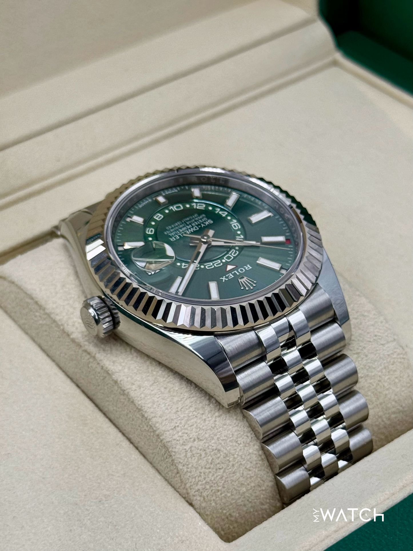 2025 Rolex Sky-Dweller 42mm 336934 Jubilee Green Dial