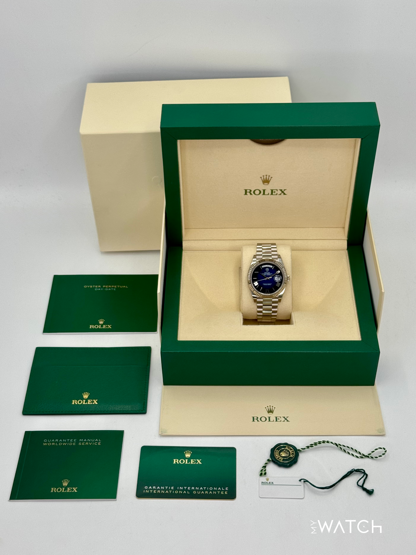 2025 Rolex Day-Date 40mm 228239 Presidential Blue Ombre Dial